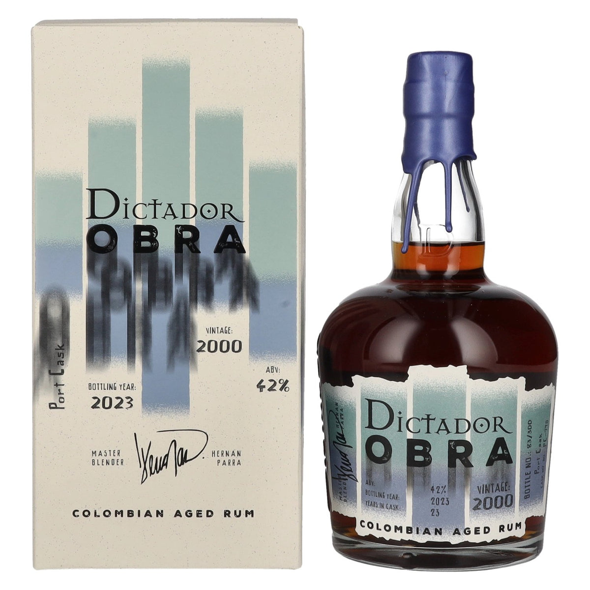 Dictador OBRA VINTAGE 23 Years Old PORT CASK Rum 2000 42% Vol. 0,7l in gift box