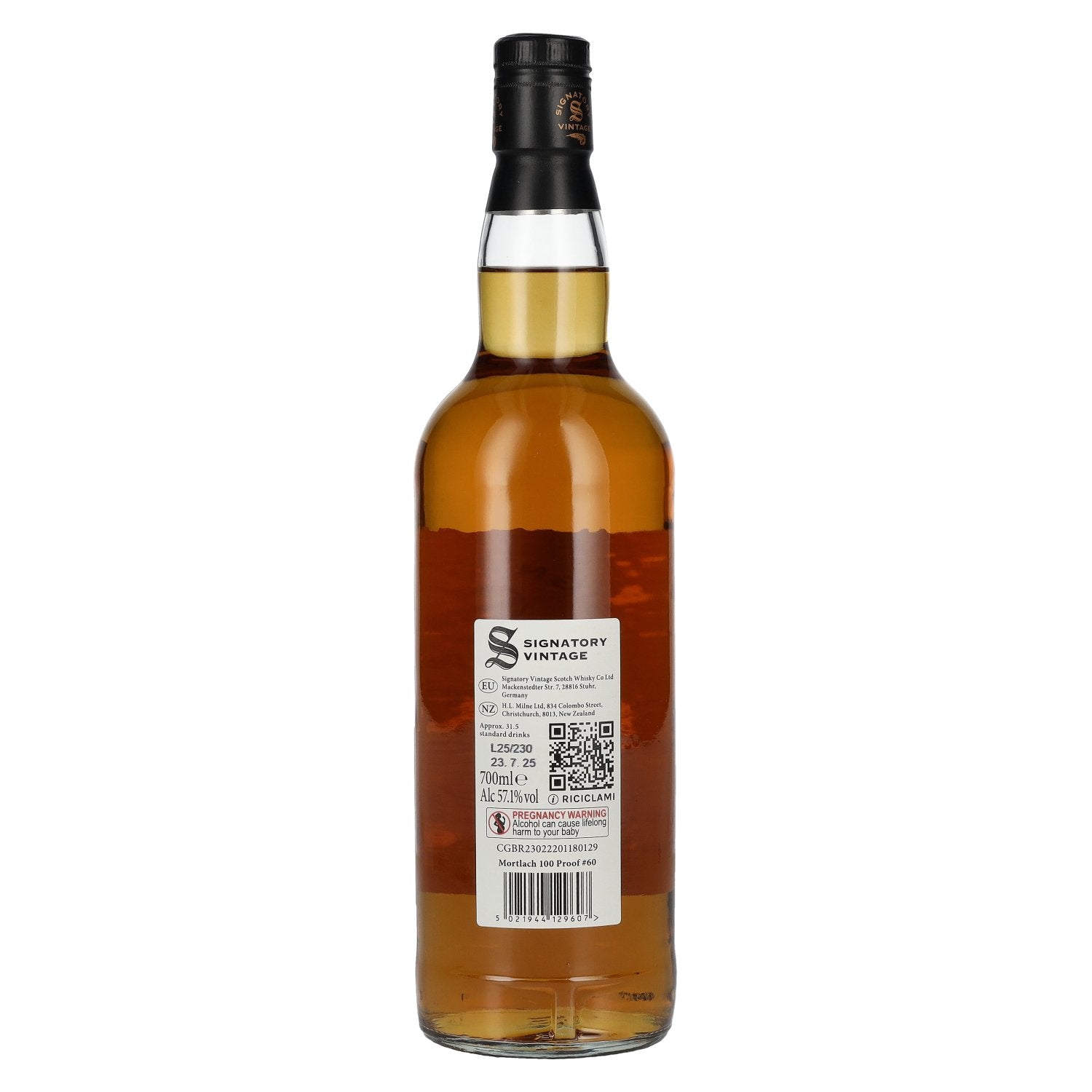 Signatory Vintage 100 Proof Edition MORTLACH 12 Years Old Single Malt #60 2013 57,1% Vol. 0,7l
