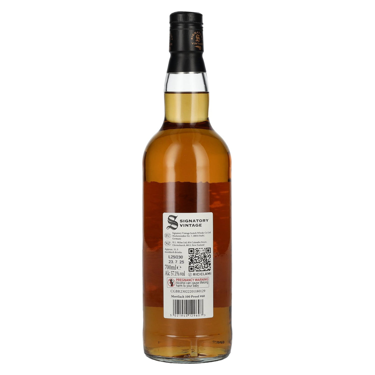 Signatory Vintage 100 Proof Edition MORTLACH 12 Years Old Single Malt #60 2013 57,1% Vol. 0,7l