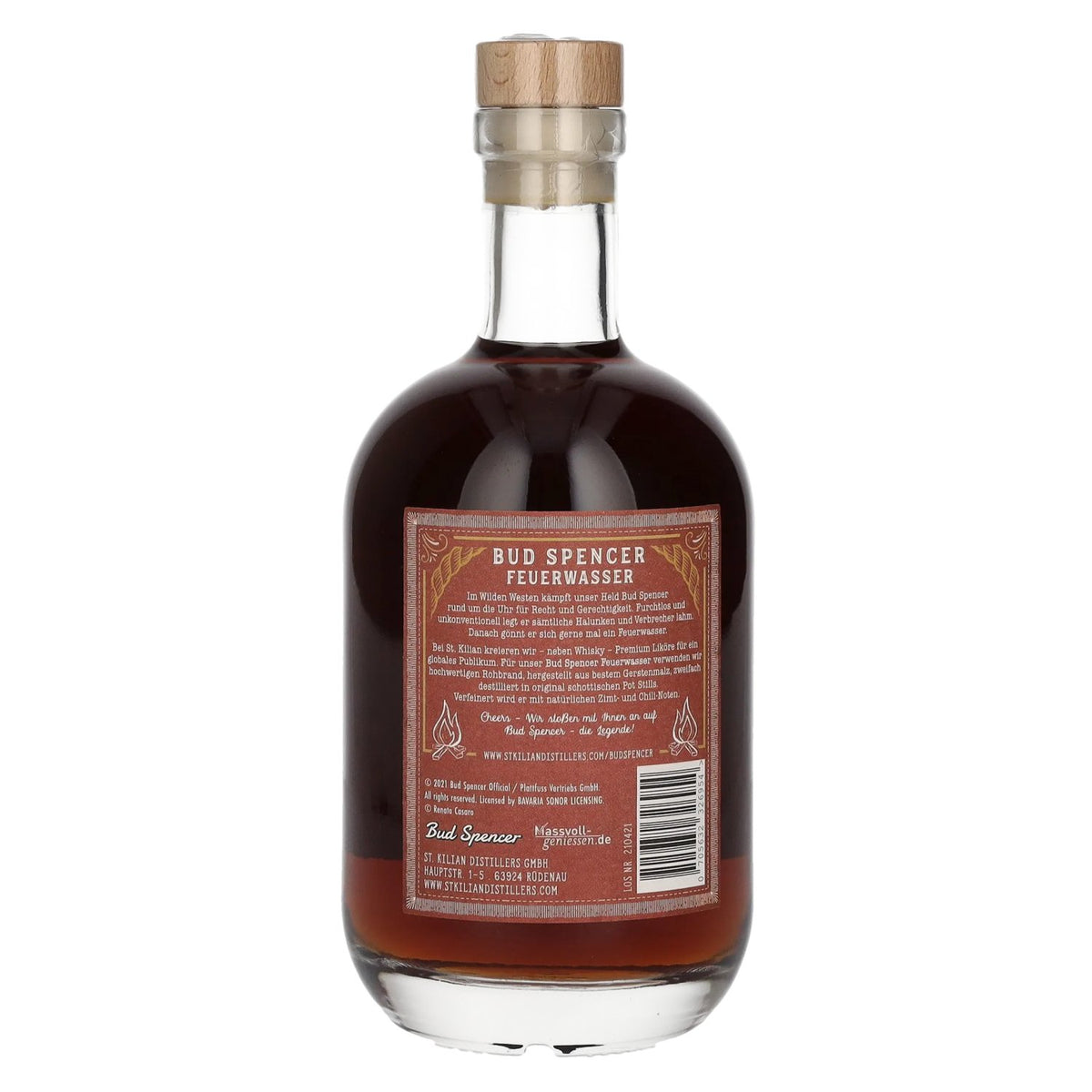 Bud Spencer The Legend FEUERWASSER Chili-Zimt-Likör 33% Vol. 0,7l