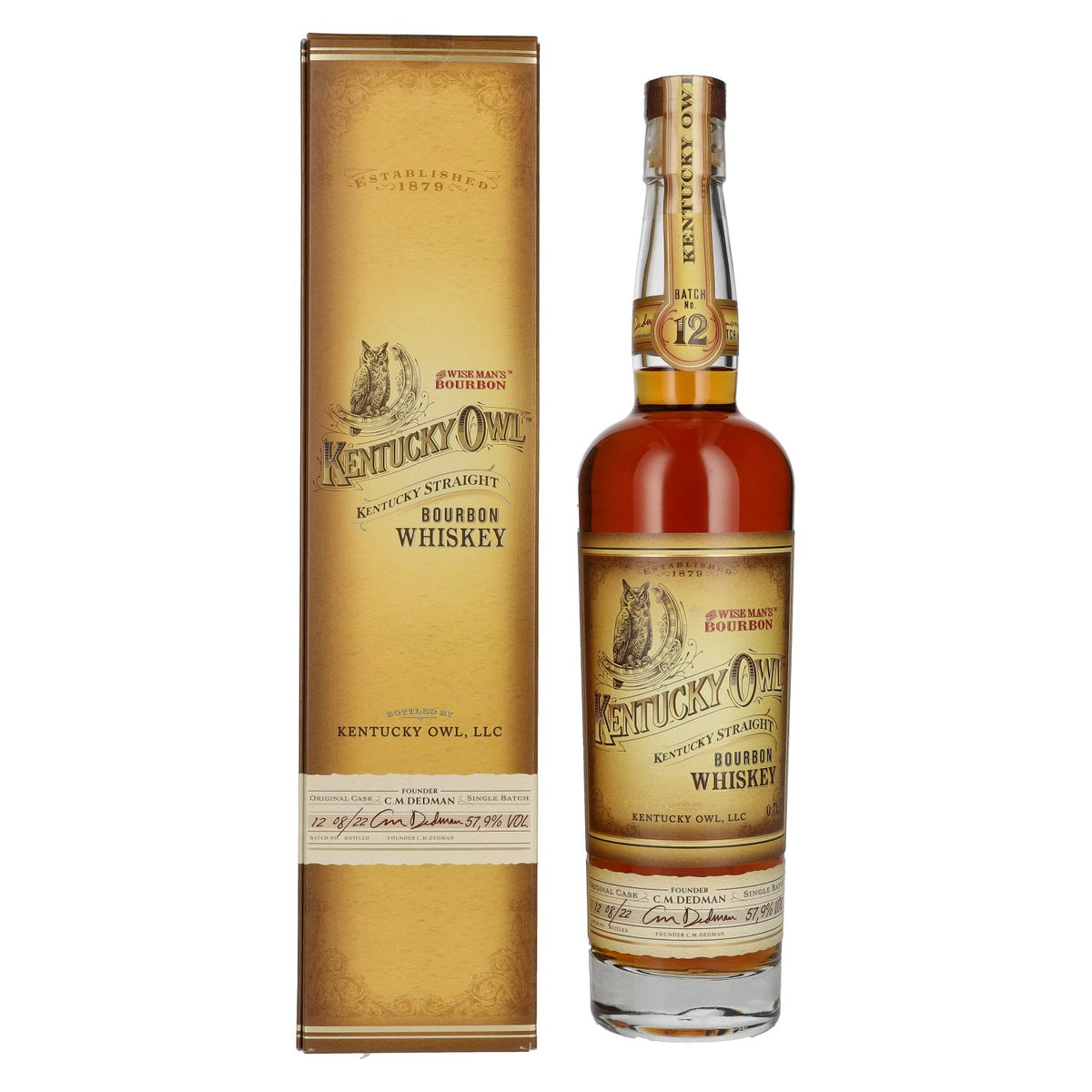 Kentucky Owl Kentucky Straight BOURBON Whiskey Batch No. 12 57,9% Vol. 0,7l en boîte cadeau