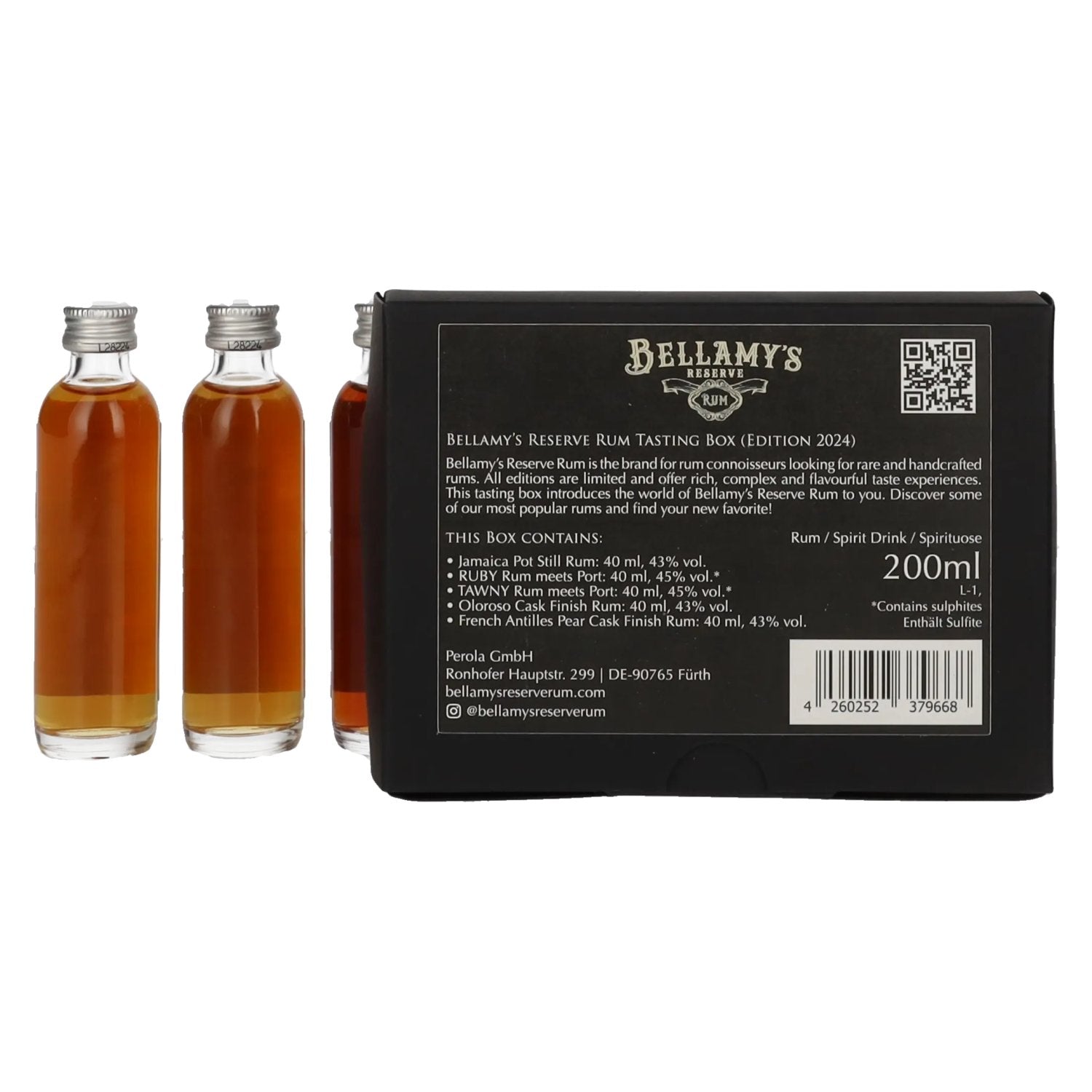 Bellamy's Reserve Rum Tasting Box Selected by Perola 2024 43,8% vol. 5x0,04l en coffret cadeau