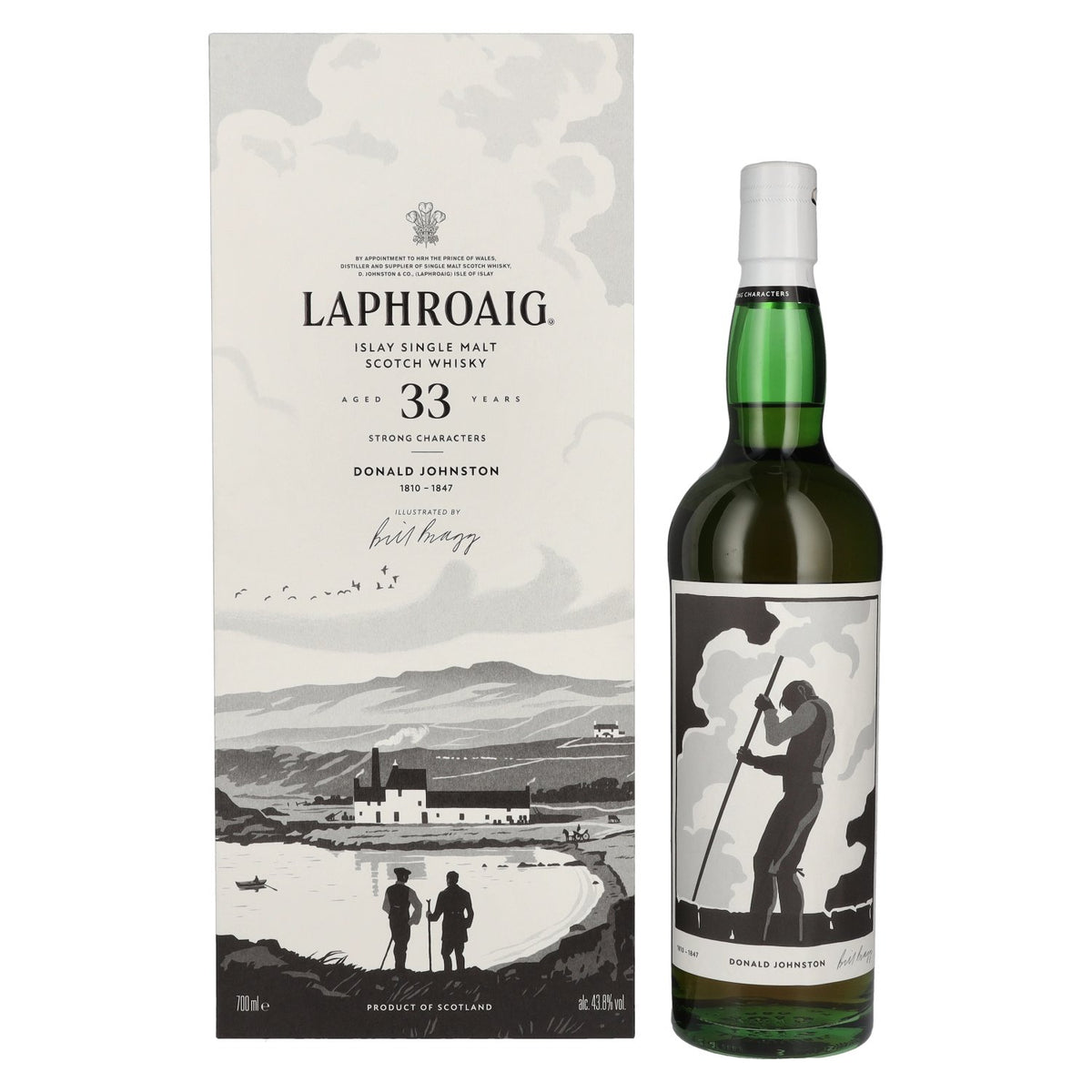 Laphroaig 33 Years Old Strong Characters DONALD JOHNSTON Islay Single Malt 43,8% Vol. 0,7l in gift box