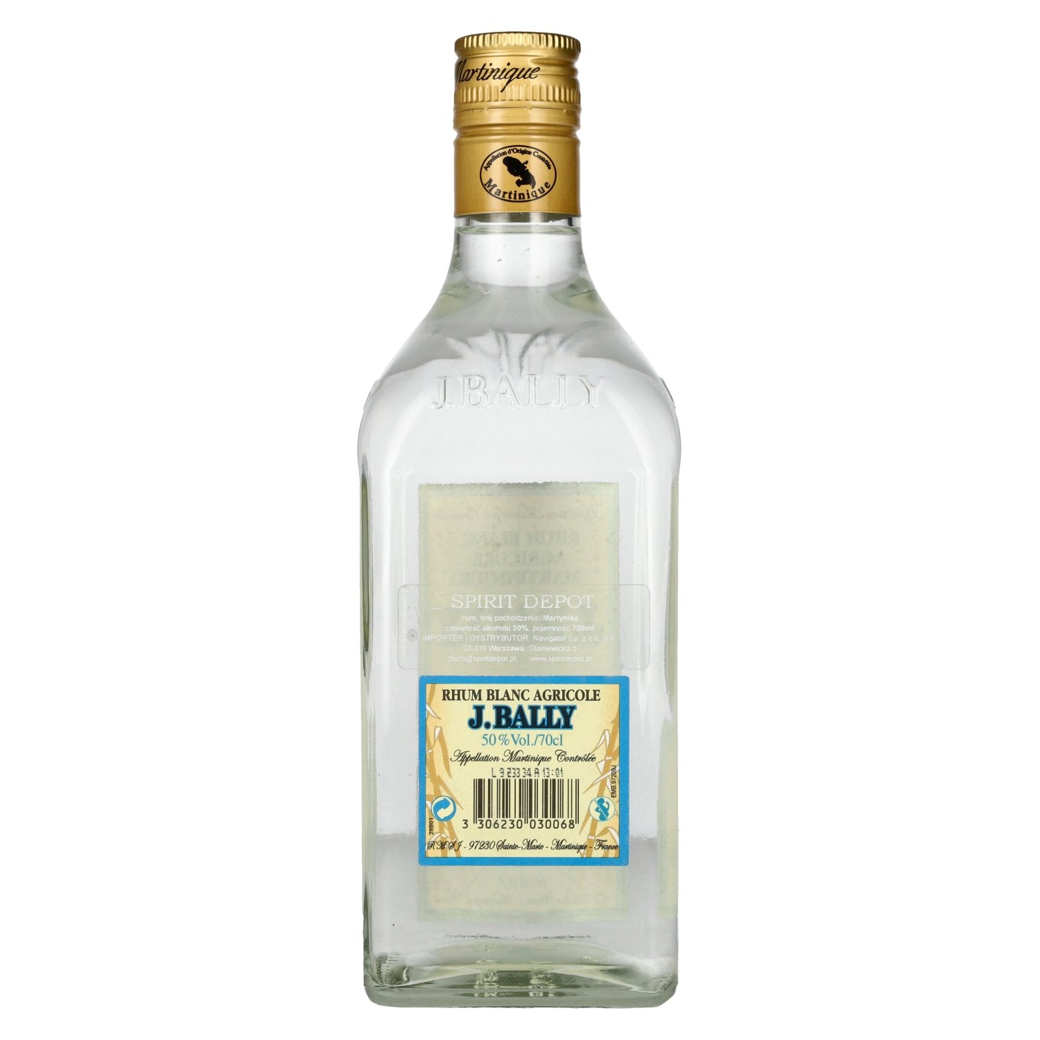 J. Bally Rhum Blanc Agricole Martinique 50% Vol. 0,7l
