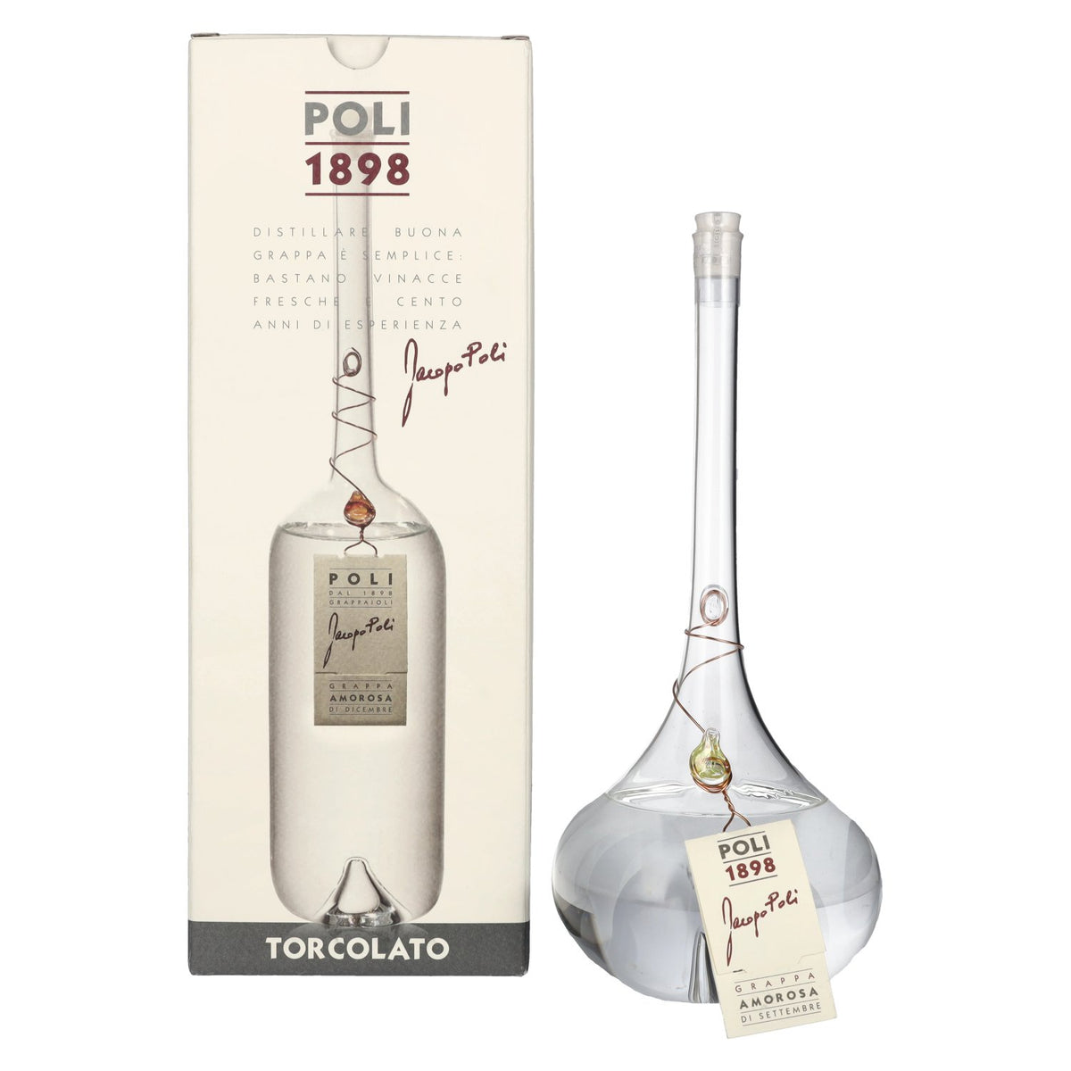 Poli Grappa Amorosa di Settembre Vespaiolo 40% vol. 0,5l en boîte cadeau