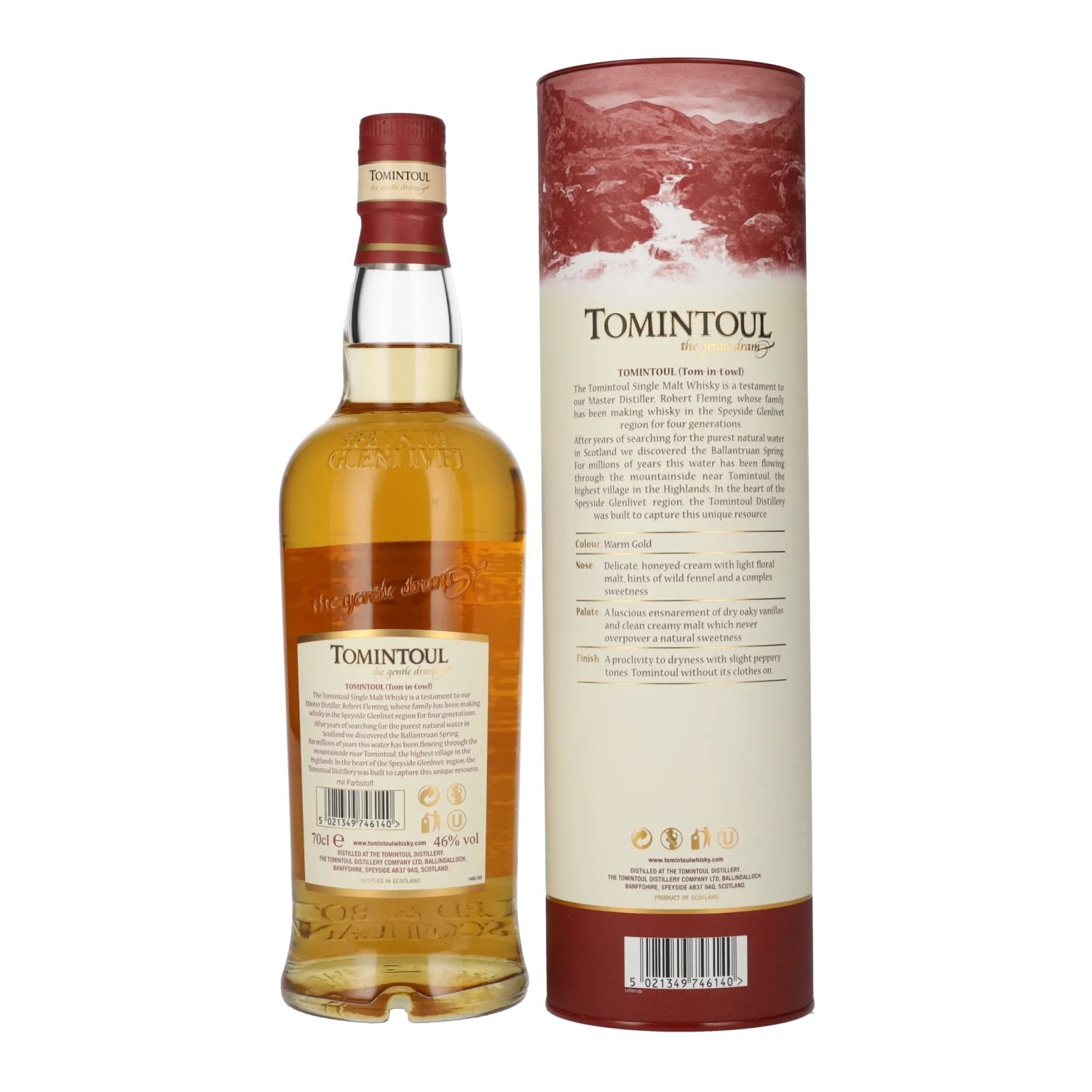 Tomintoul 14 Years Old Single Malt Scotch Whisky 46% Vol. 0,7l en boîte cadeau