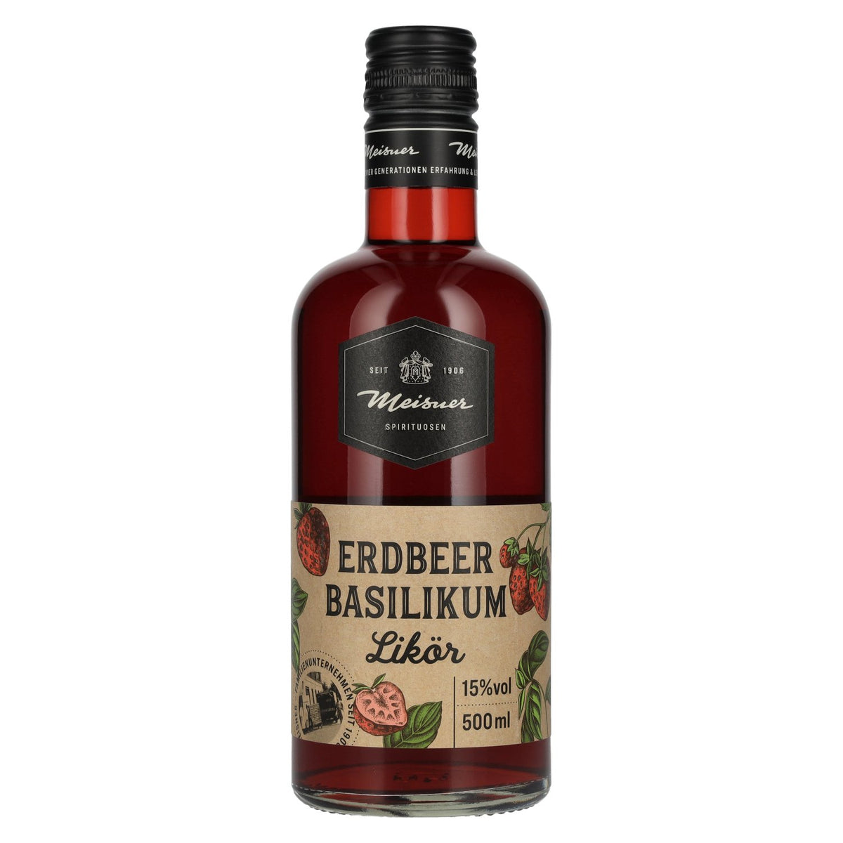 Meisner Strawberry Basil Liqueur 15% Vol. 0,5l