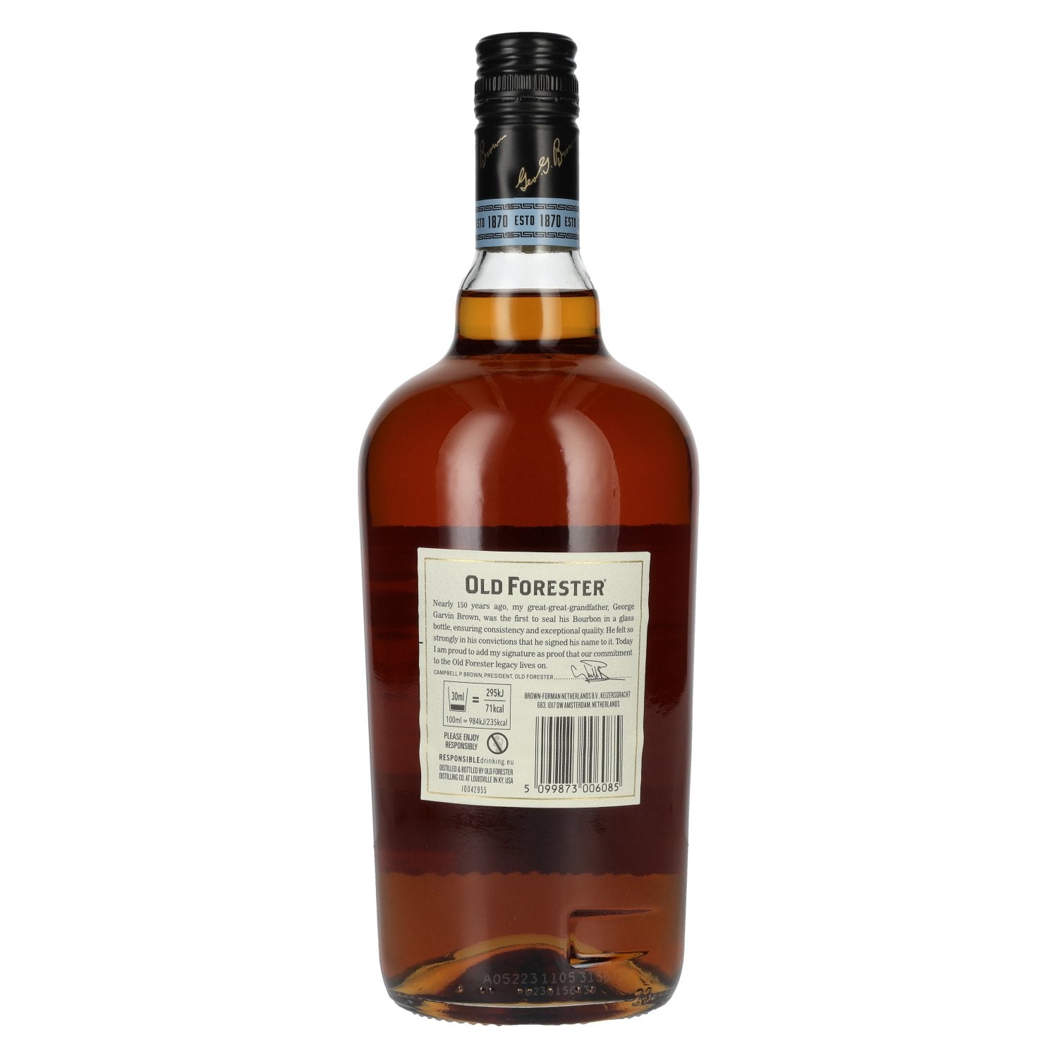 Old Forester 86 Proof Kentucky Straight Bourbon Whisky 43% Vol. 1l