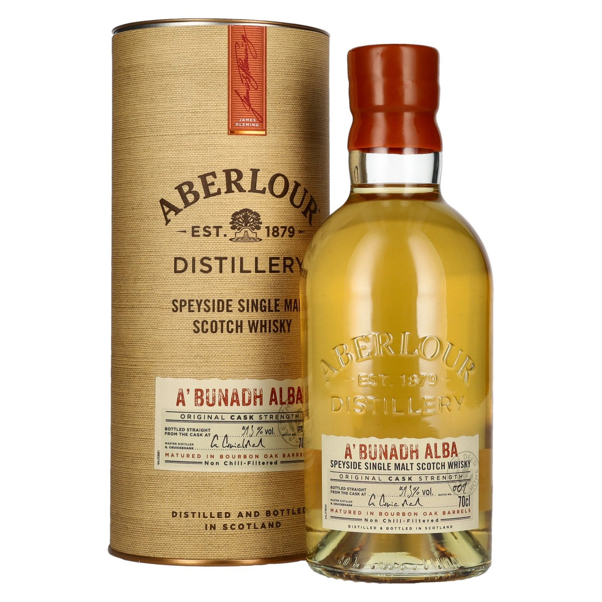 Aberlour A'BUNADH ALBA Original Cask Strength Batch No. 009 59,3% vol. 0,7l en boîte cadeau