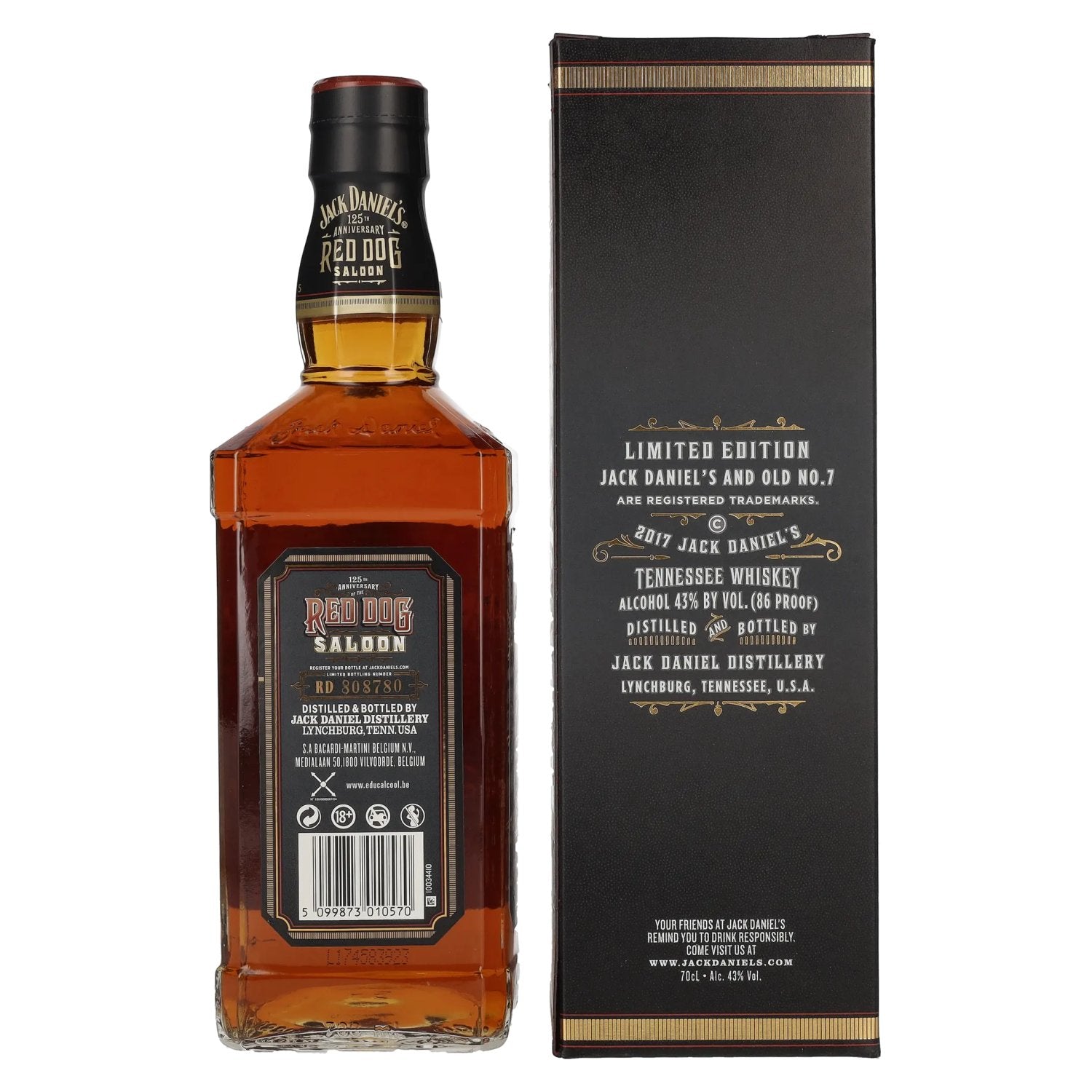 Jack Daniel's RED DOG SALOON Tennessee Whiskey 43% vol. 0,7l en boîte cadeau