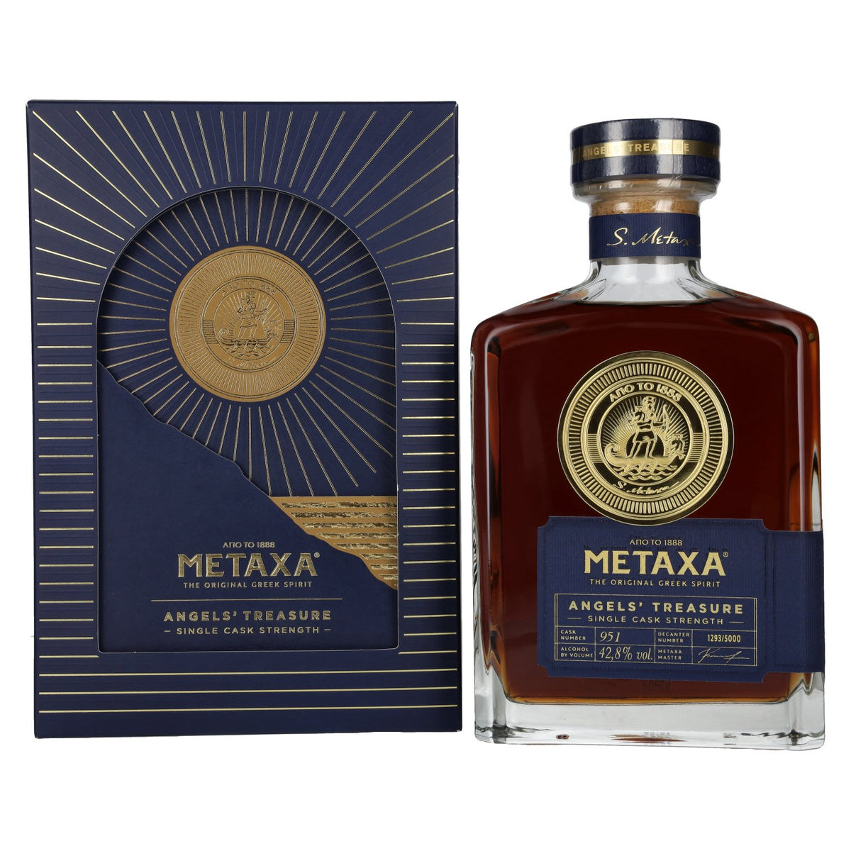 Metaxa Angels' Treasure Single Cask Strength 42,8% vol. 0,7l en boîte cadeau