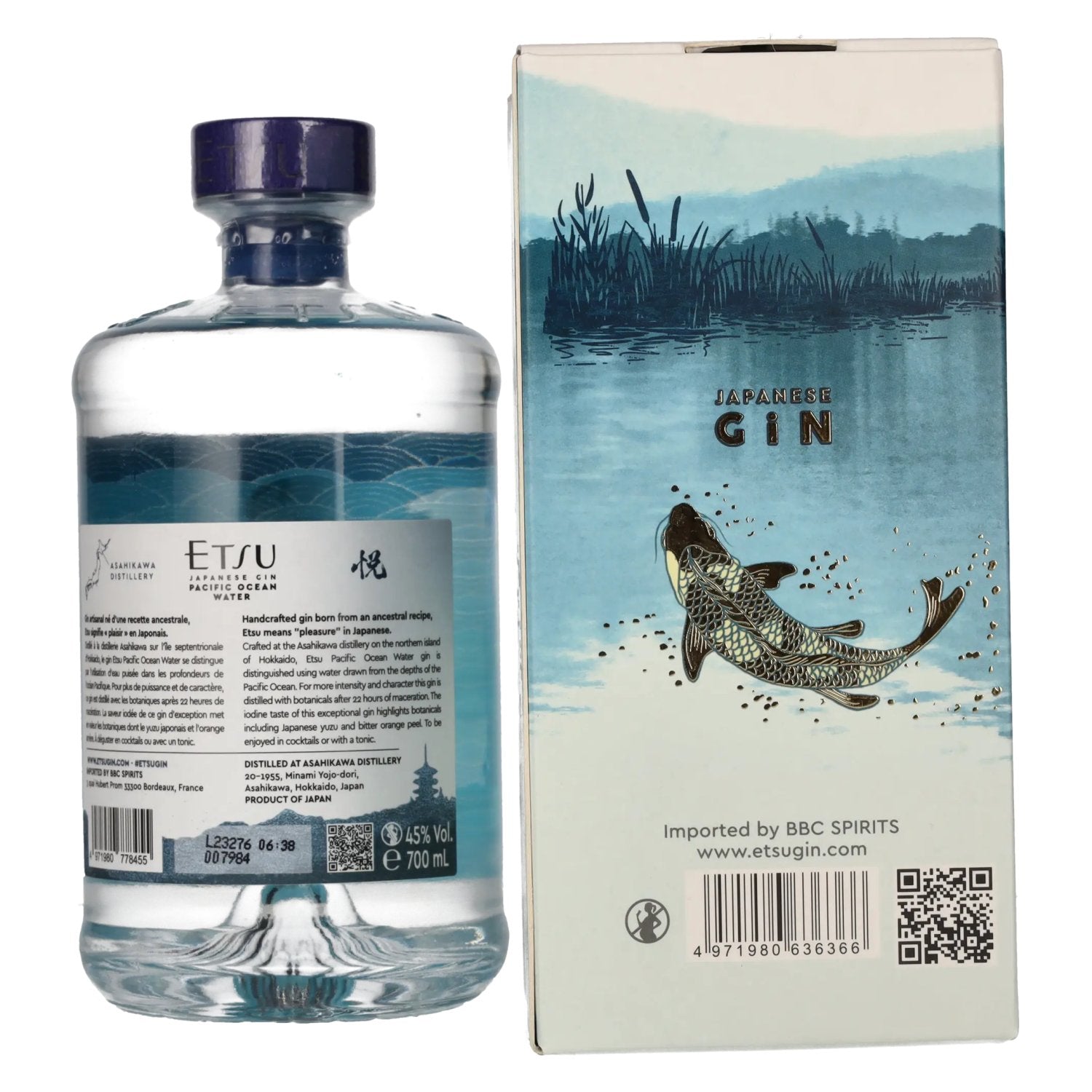 Etsu Japanese Gin PACIFIC OCEAN WATER 45% vol. 0,7l en boîte cadeau