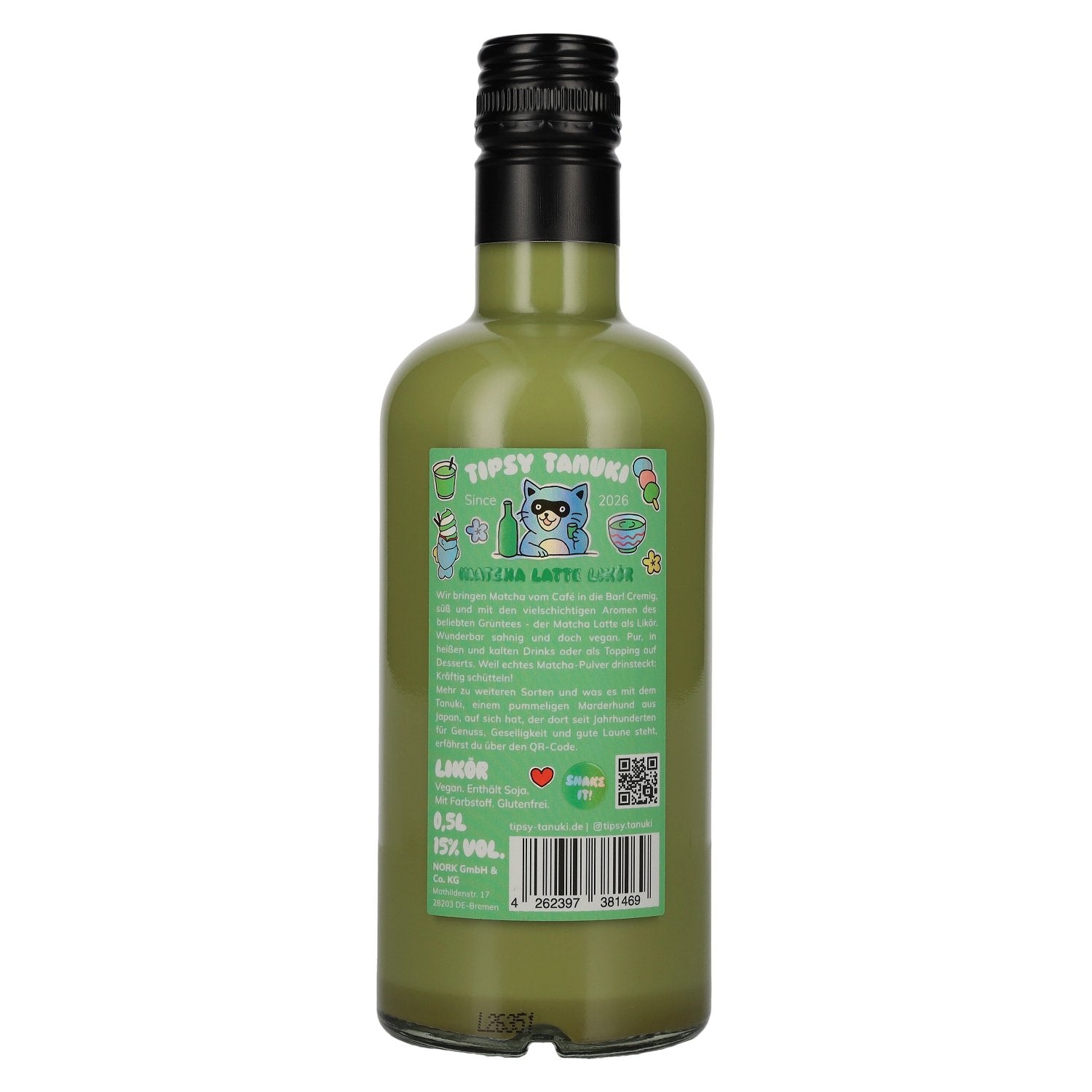 Tipsy Tanuki Matcha Latte Likör 15% Vol. 0,5l