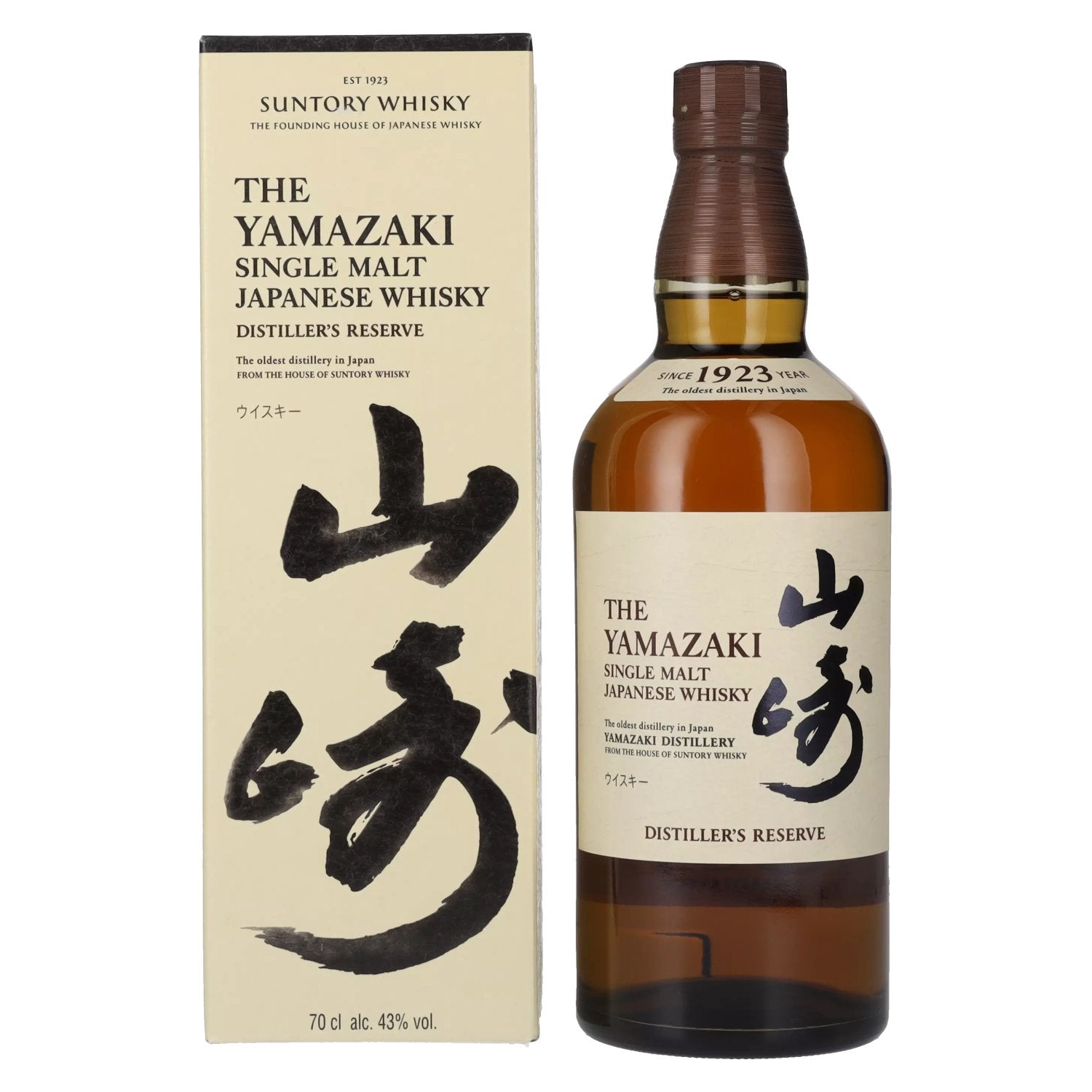 Suntory The Yamazaki DISTILLER'S RESERVE Single Malt Japanese Whisky 43% Vol. 0,7l en coffret cadeau
