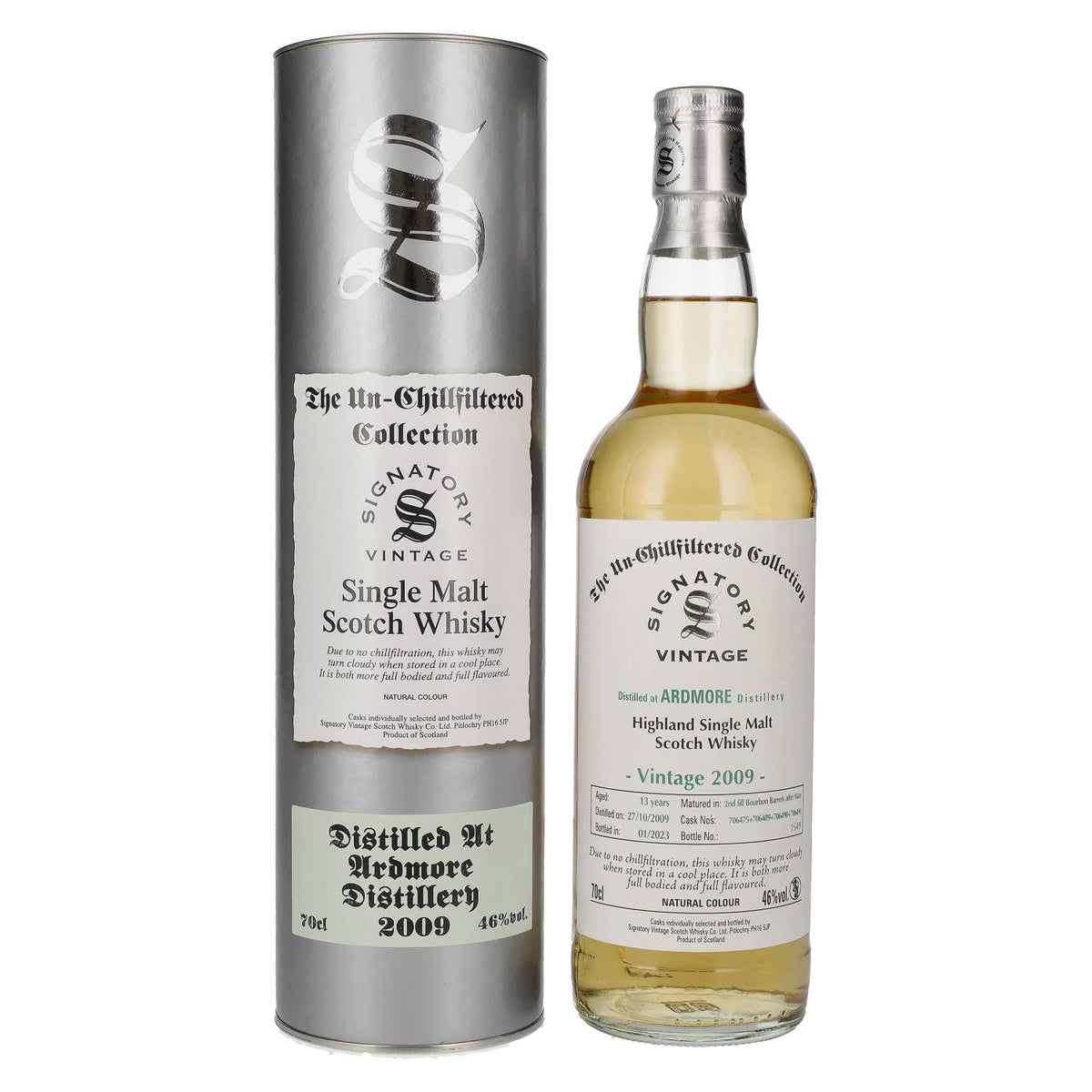 Signatory Vintage ARDMORE 13 Years Old The Un-Chillfiltered 2009 46% Vol. 0,7l in gift box