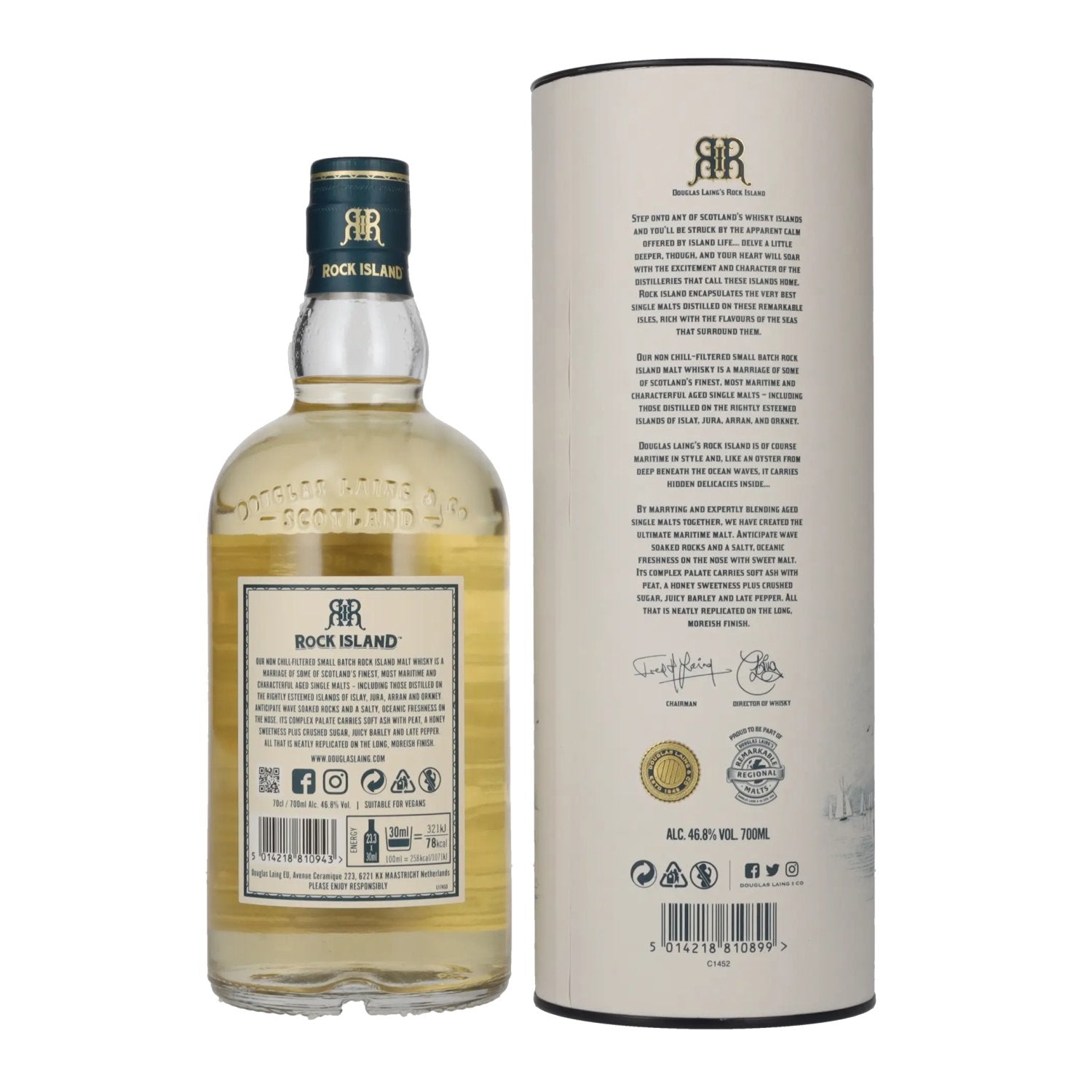 Douglas Laing ROCK ISLAND Blended Malt 46,8% Vol. 0,7l in Geschenkbox
