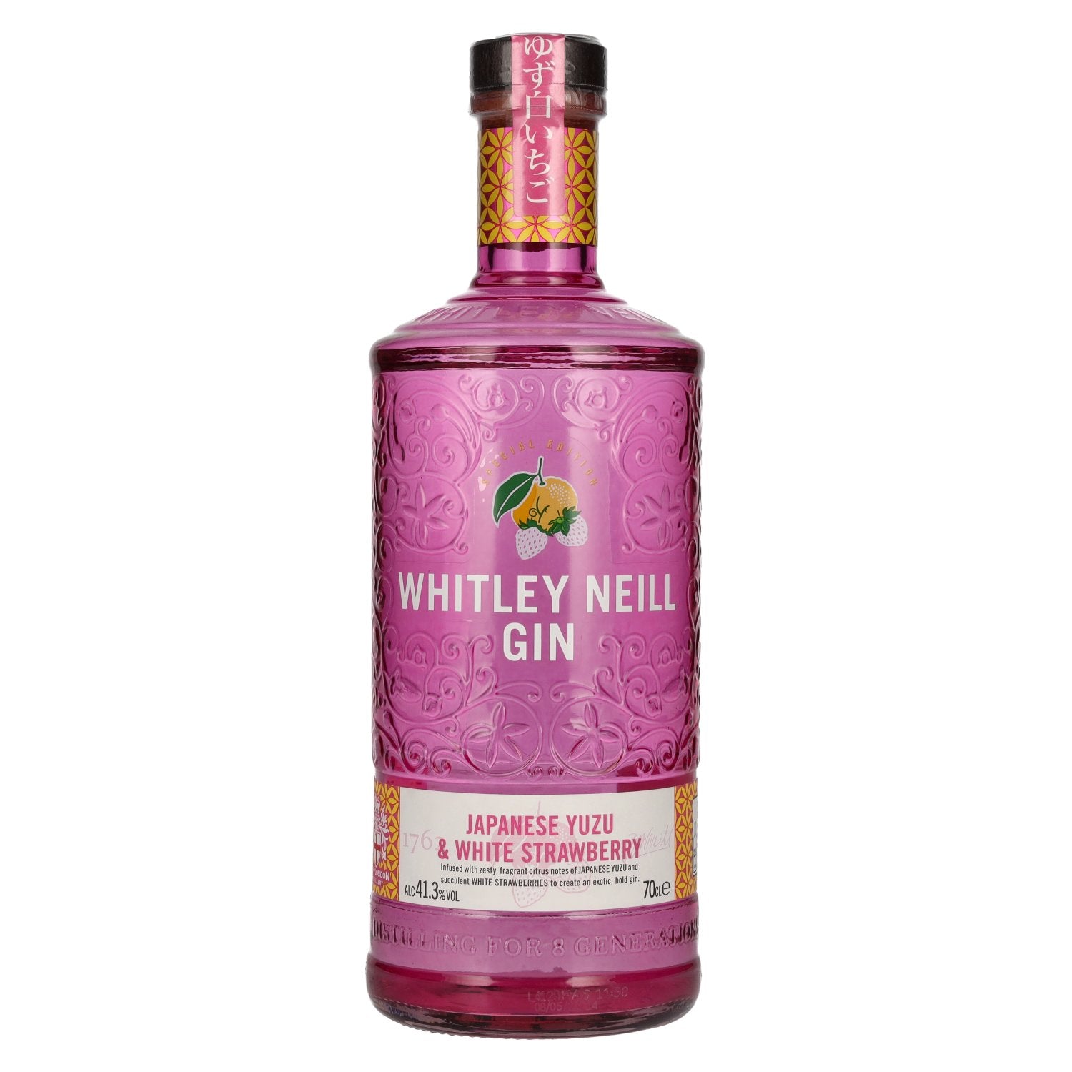 Whitley Neill JAPANESE YUZU &amp; WHITE STRAWBERRY GIN 41,3% vol. 0,7l