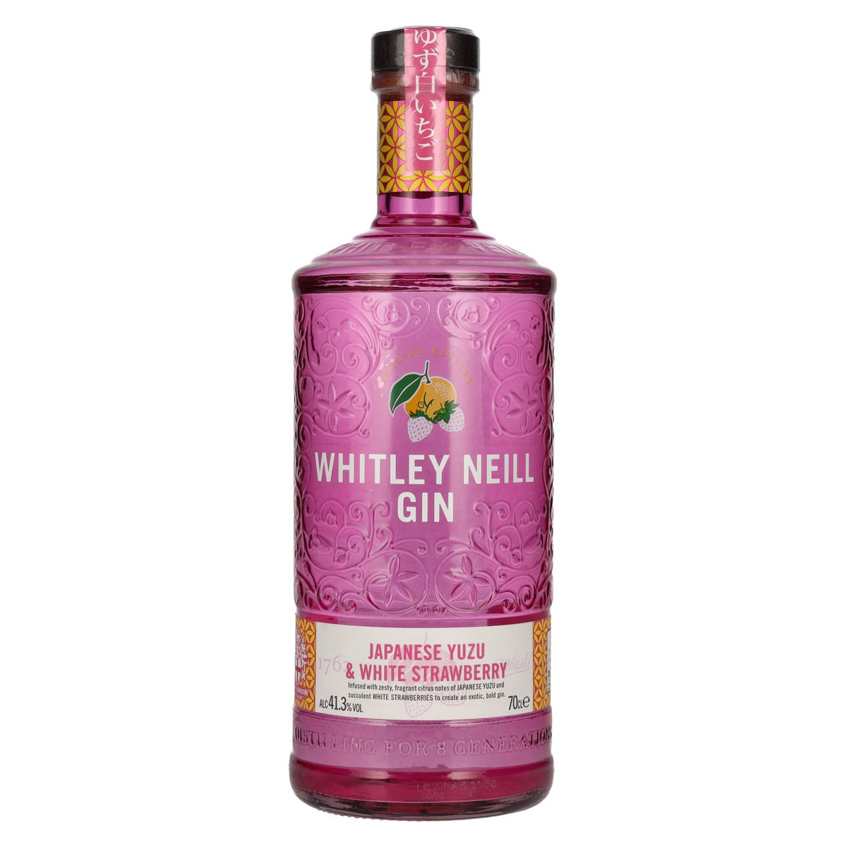 Whitley Neill GIN AU YUZU JAPONAIS ET À LA FRAISE BLANCHE 41,3 % vol. 0,7 l
