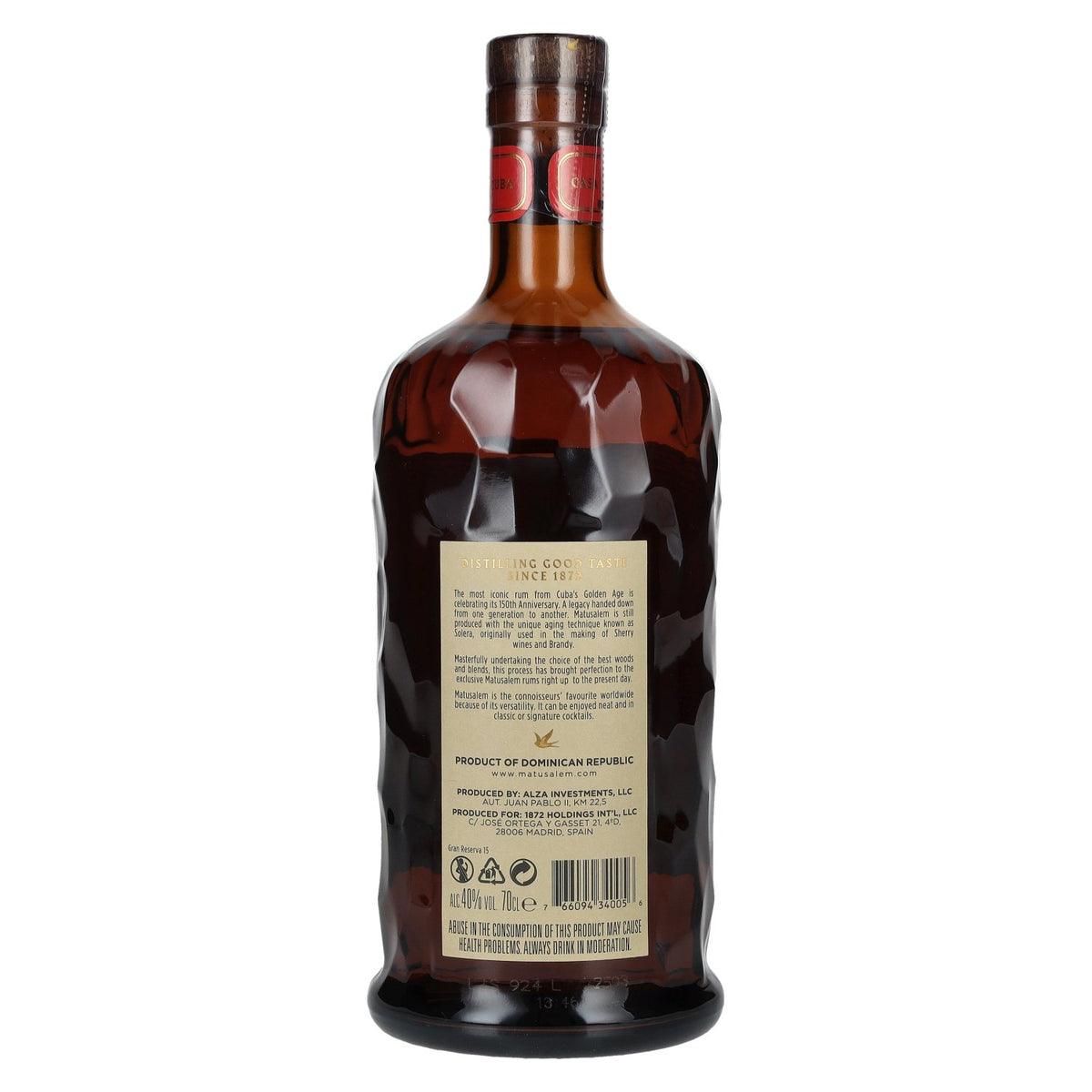 Ron Matusalem 15 Solera Gran Reserva Rum 40% Vol. 0,7l