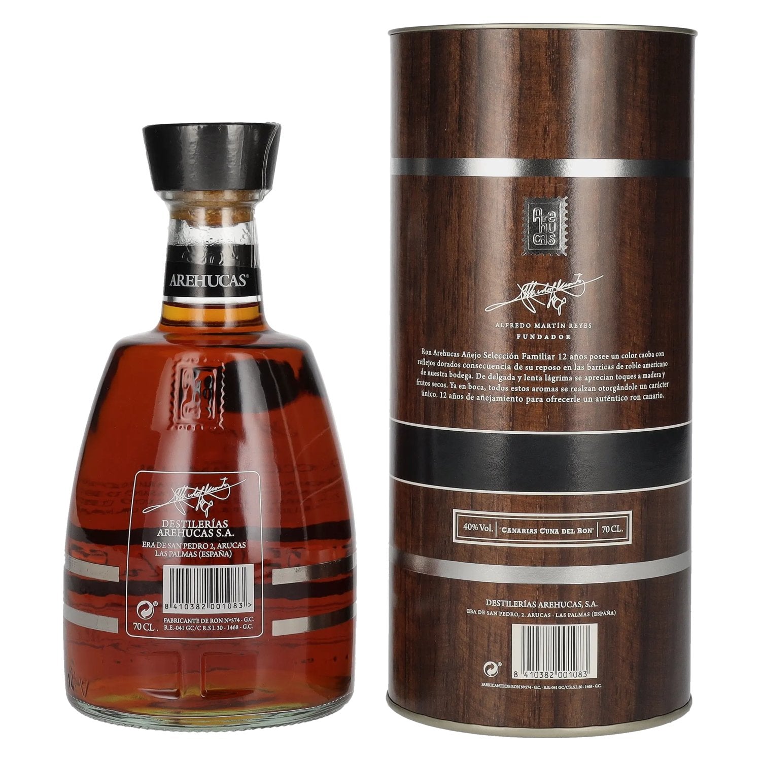 Ron Arehucas 12 Años Añejo Selección Familiar 40% vol. 0,7l en boîte cadeau
