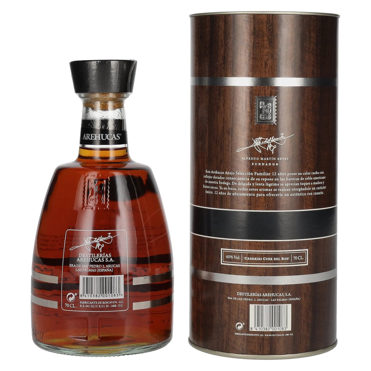 Ron Arehucas 12 Años Añejo Selección Familiar 40% Vol. 0,7l in gift box