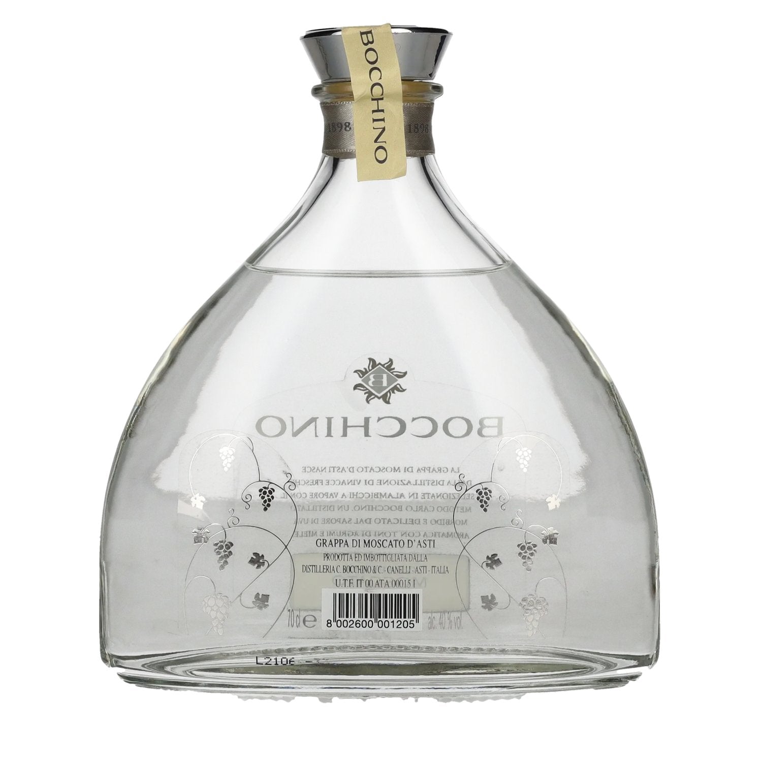 Bocchino Grappa di MOSCATO D'ASTI 40% Vol. 0,7l