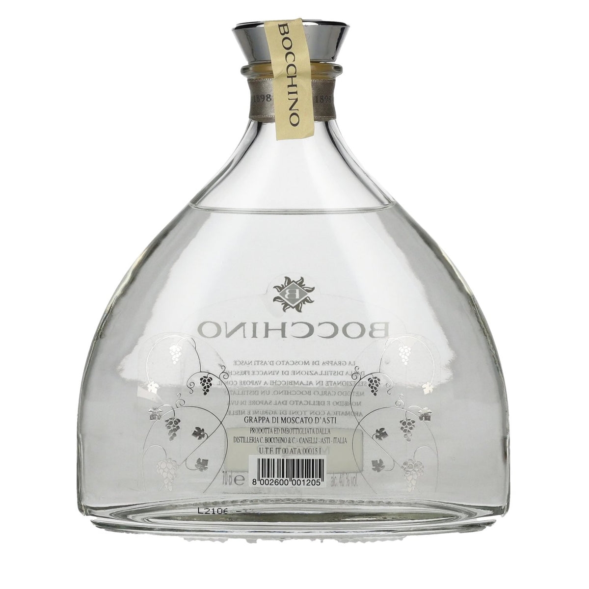 Bocchino Grappa di MOSCATO D'ASTI 40% Vol. 0,7l