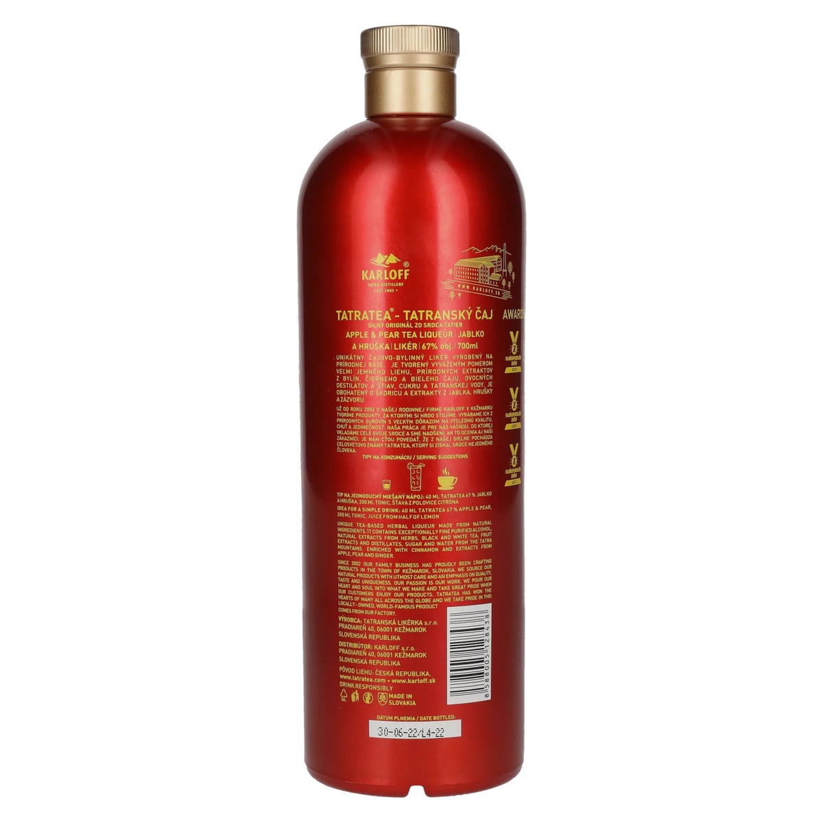 TATRATEA Apple &amp; Pear Tea Liqueur 67% vol. 0,7l