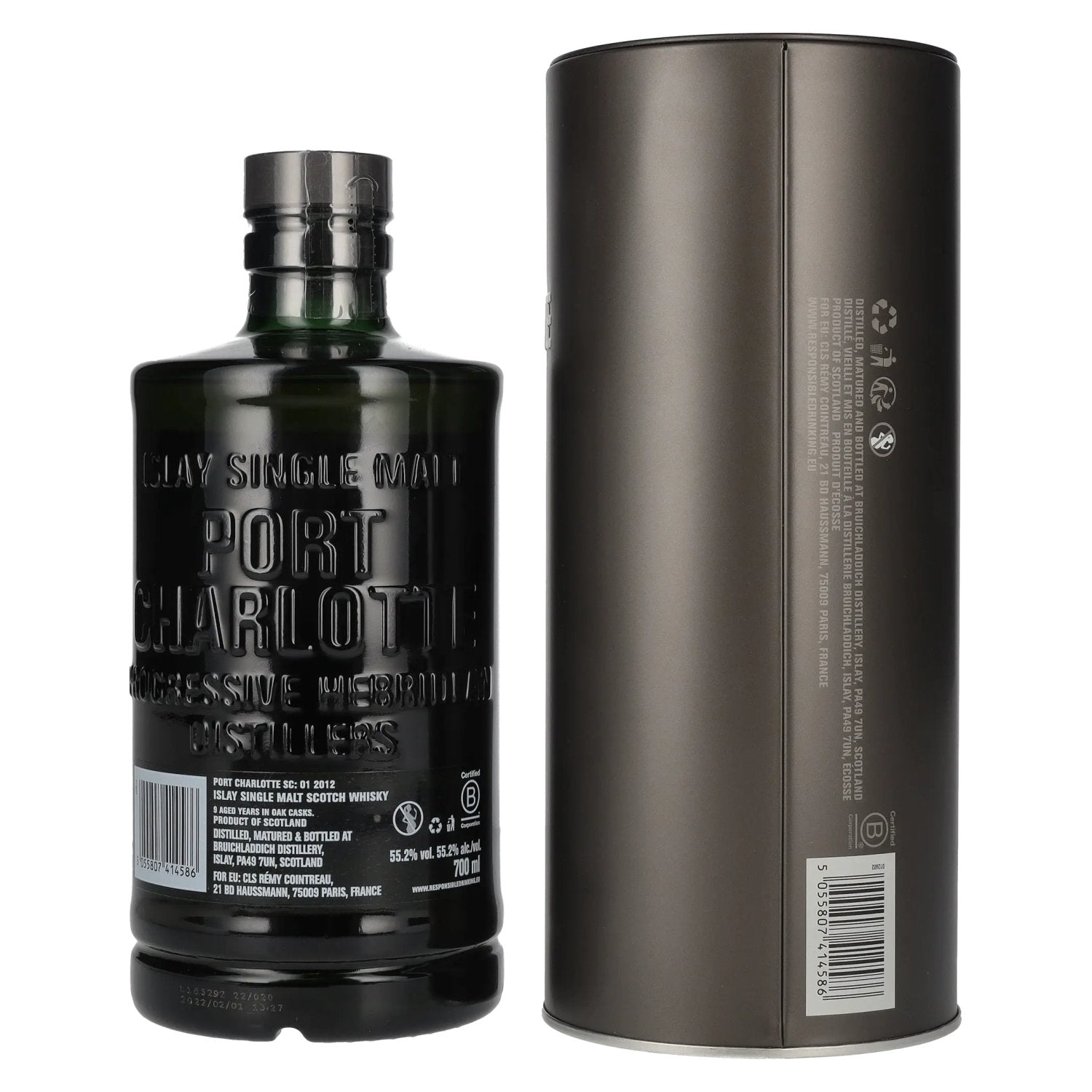 Port Charlotte SC:01 Heavily Peated Islay Single Malt 2012 55,2% Vol. 0,7l en Tinbox