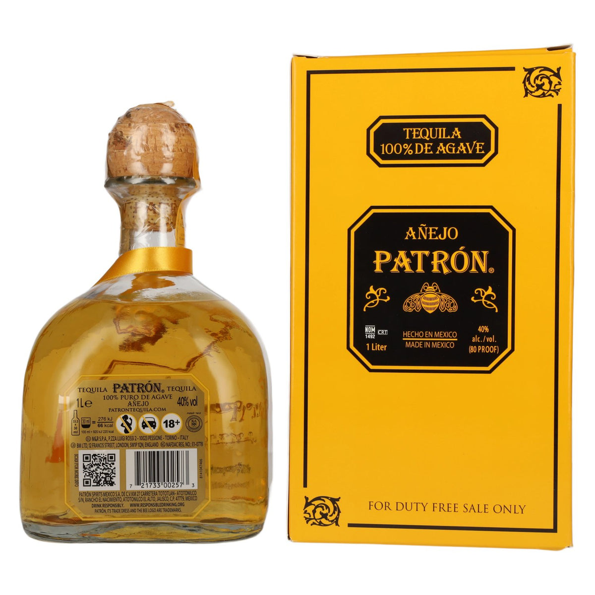 Patrón Tequila Añejo 40% Vol. 1l en boîte cadeau