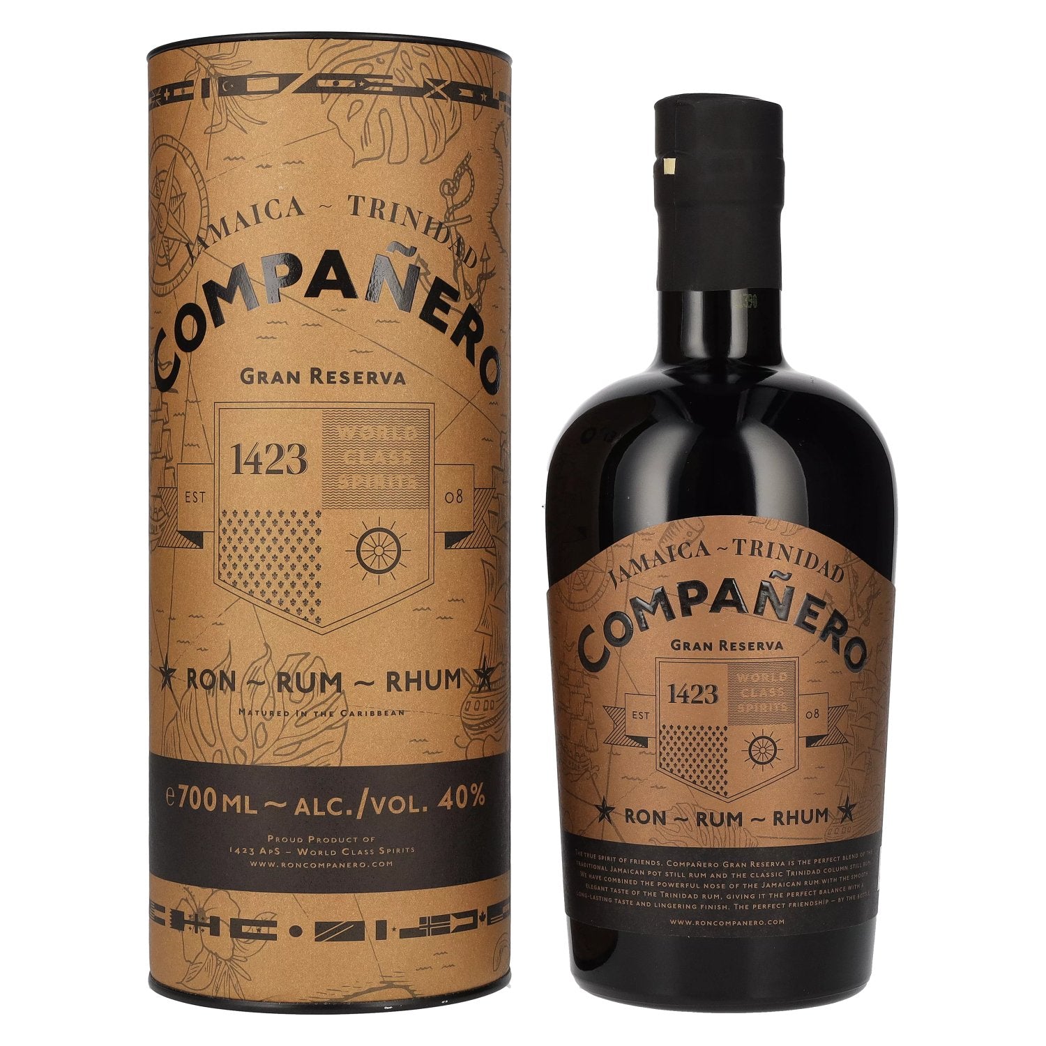 Compañero JAMAICA - TRINIDAD Gran Reserva Rum 40% Vol. 0,7l en boîte cadeau