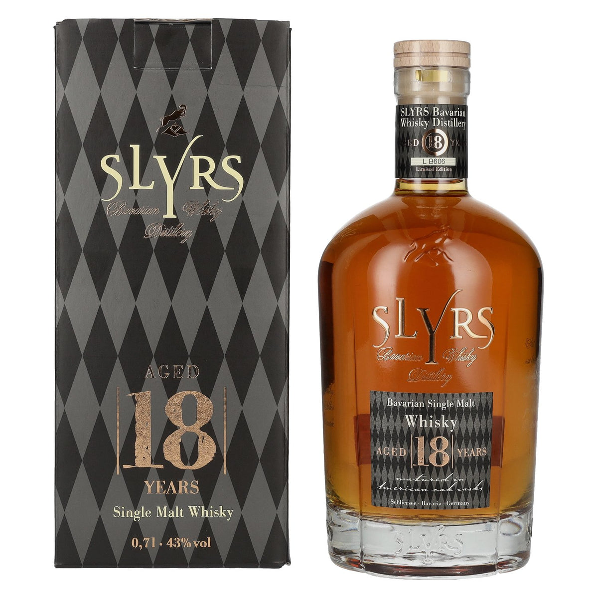 Slyrs 18 Years Old Bavarian Single Malt Whisky Limited Edition 43% Vol. 0,7l en coffret cadeau