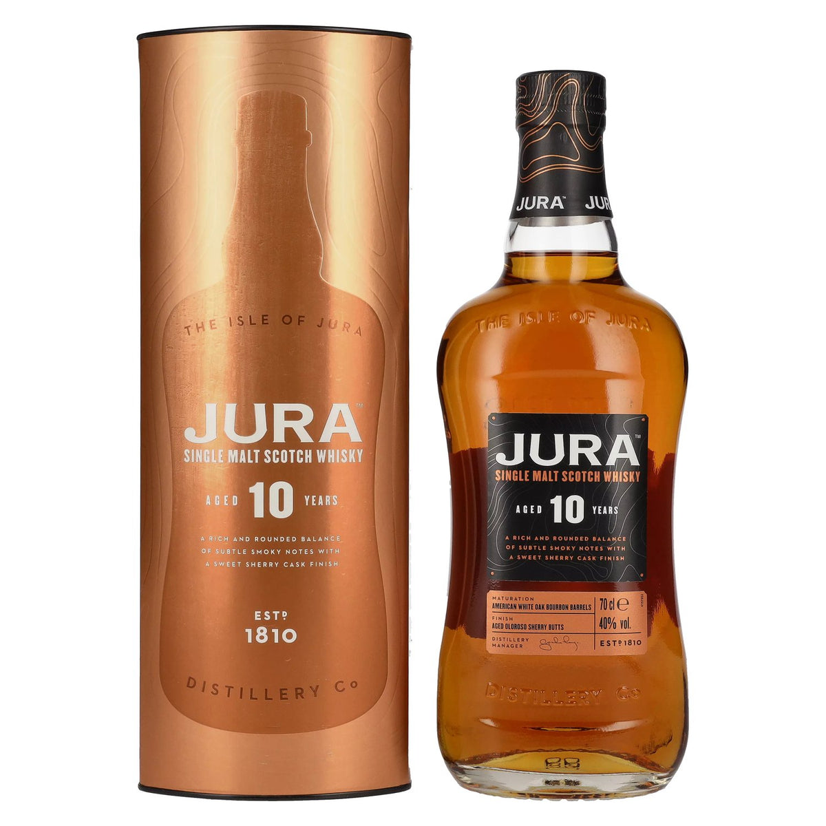 Jura 10 Years Old Single Malt Scotch Whisky 40% Vol. 0,7l in gift box