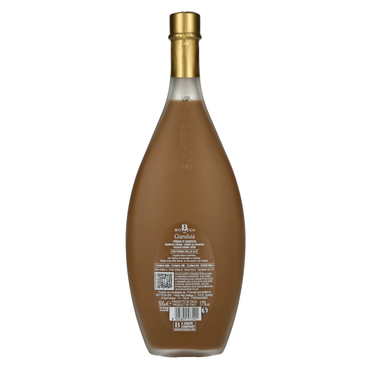 Bottega Crema di CIOCCOLATO GIANDUIA Liqueur de crème 17% vol. 0,5l