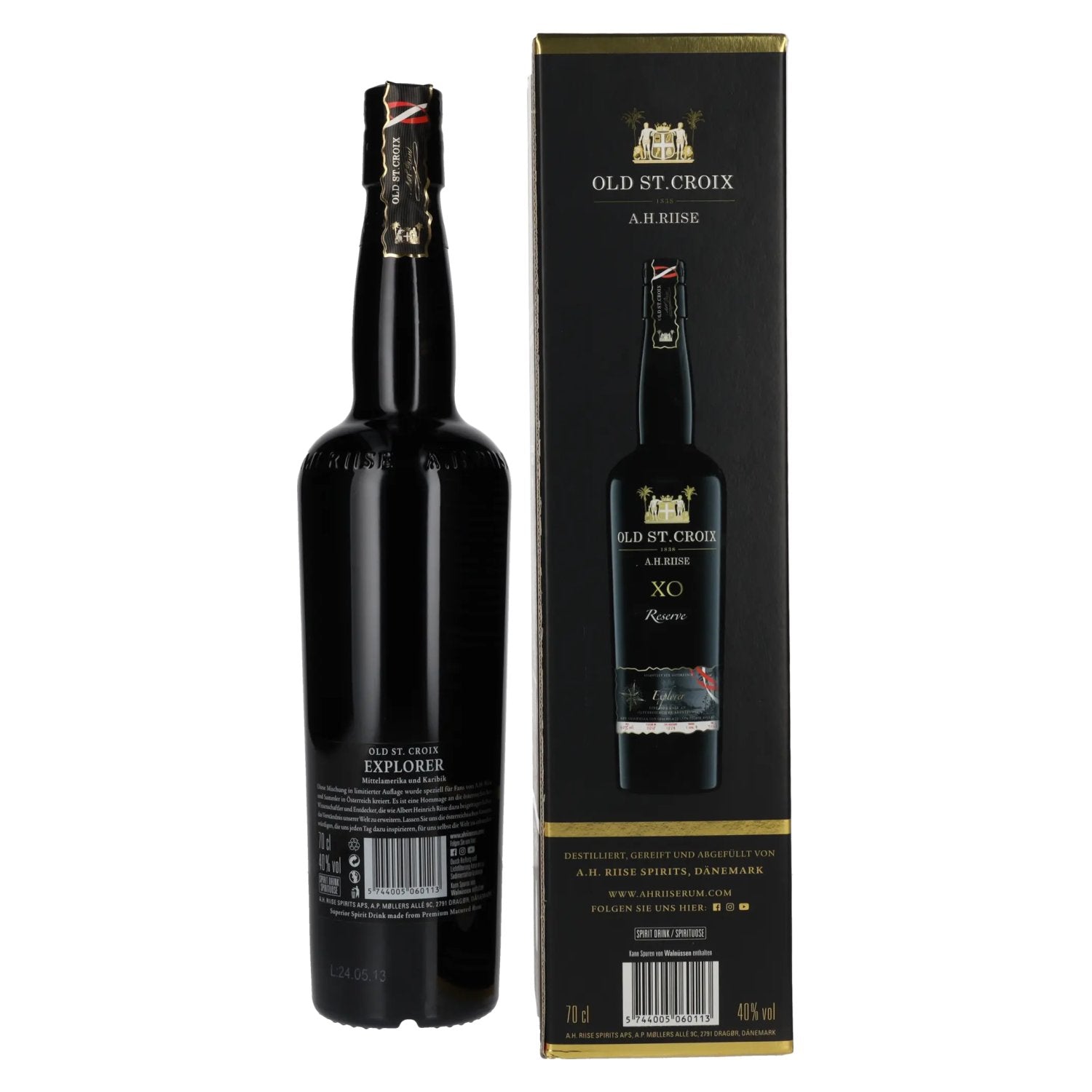 Old St. Croix A.H. Riise XO Explorer Reserve Austria Edition 40% Vol. 0,7l in Geschenkbox