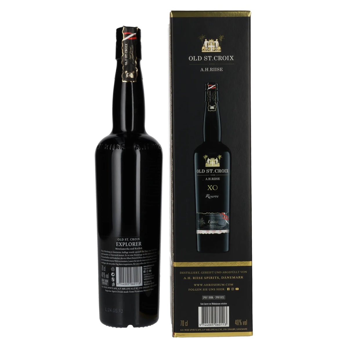 Old St. Croix A.H. Riise XO Explorer Reserve Austria Edition 40% Vol. 0,7l in gift box