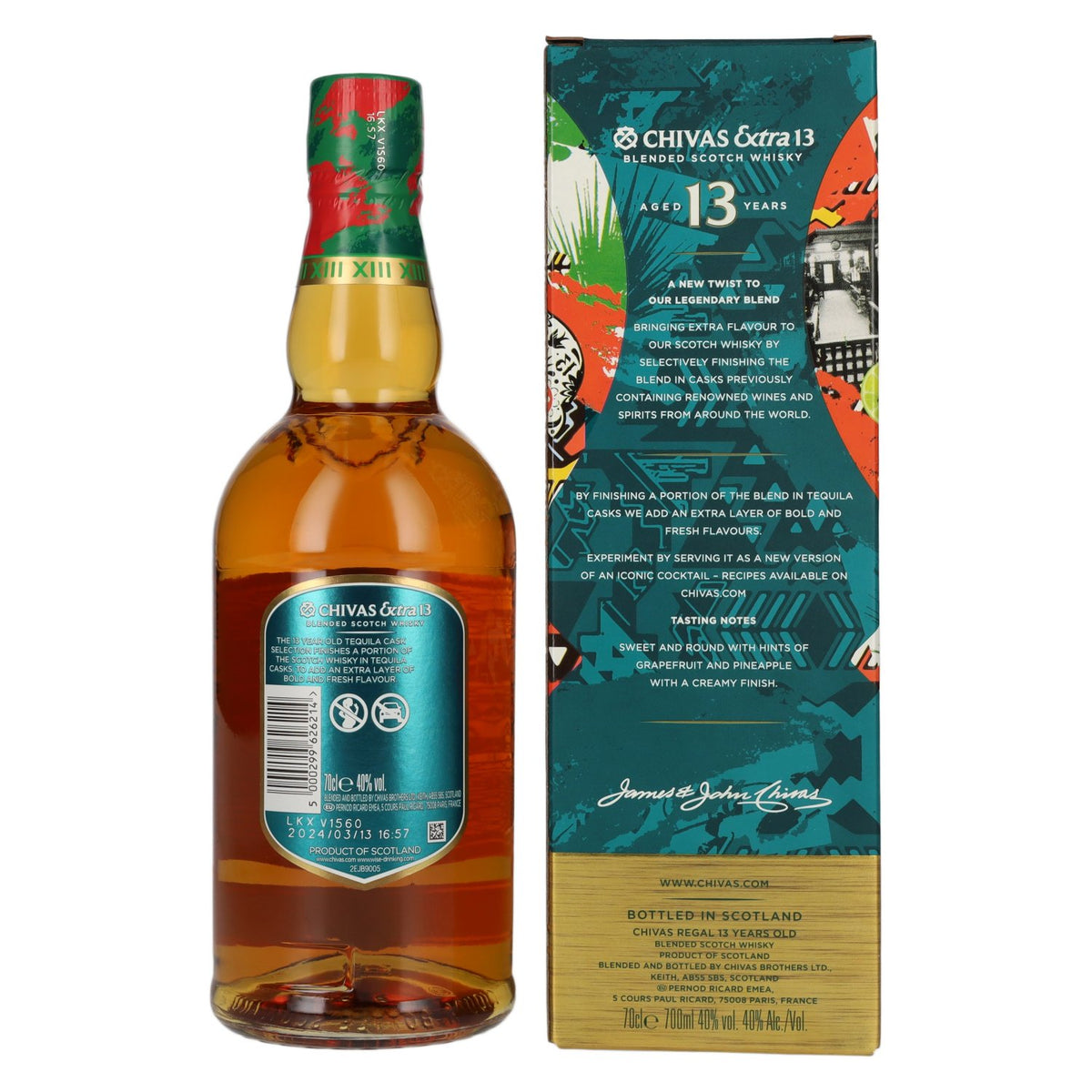 Chivas Regal EXTRA 13 Years Old TEQUILA CASK Finish 40% vol. 0.7 l in a gift box