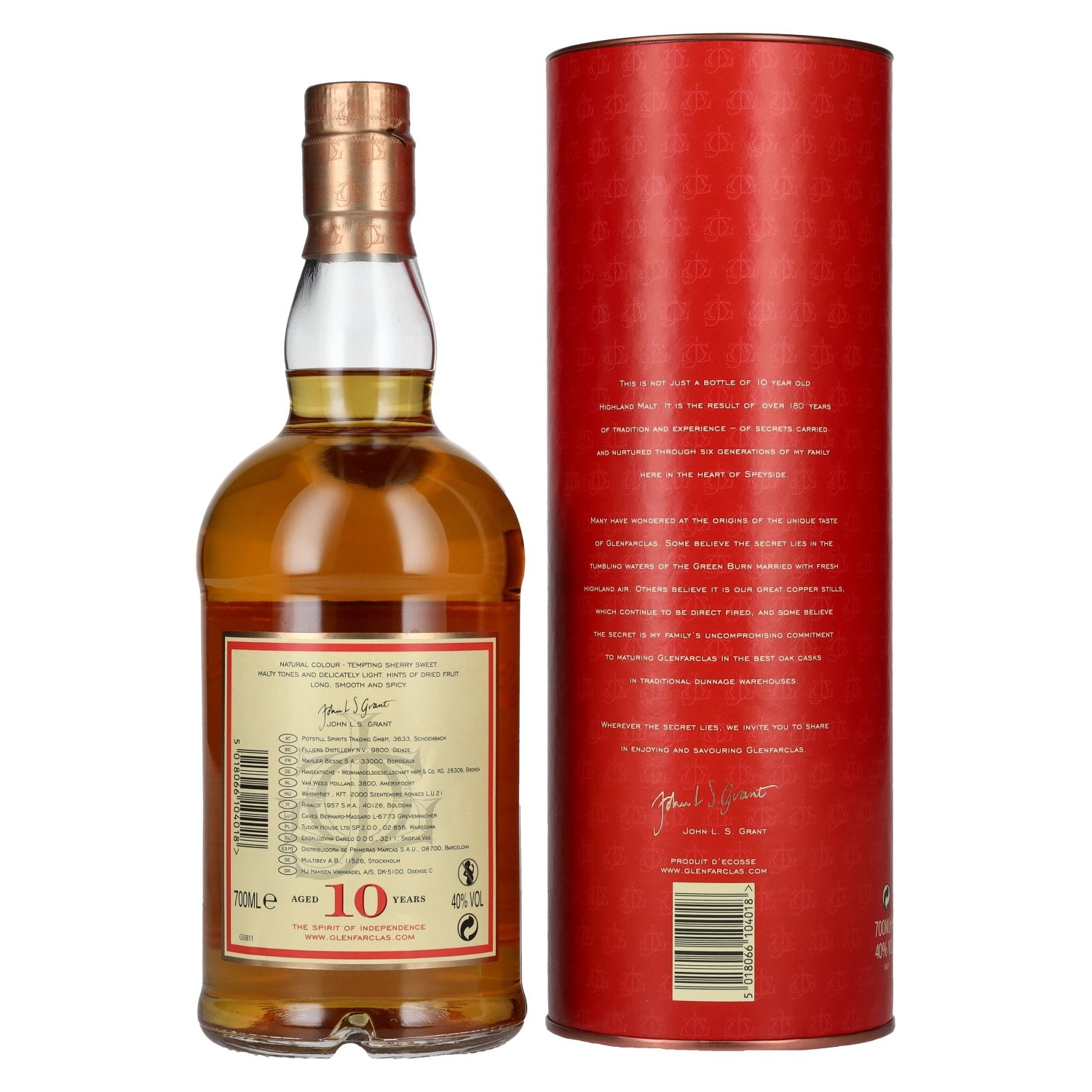 Glenfarclas 10 Years Old Highland Single Malt Scotch Whisky 40% Vol. 0,7l in Geschenkbox
