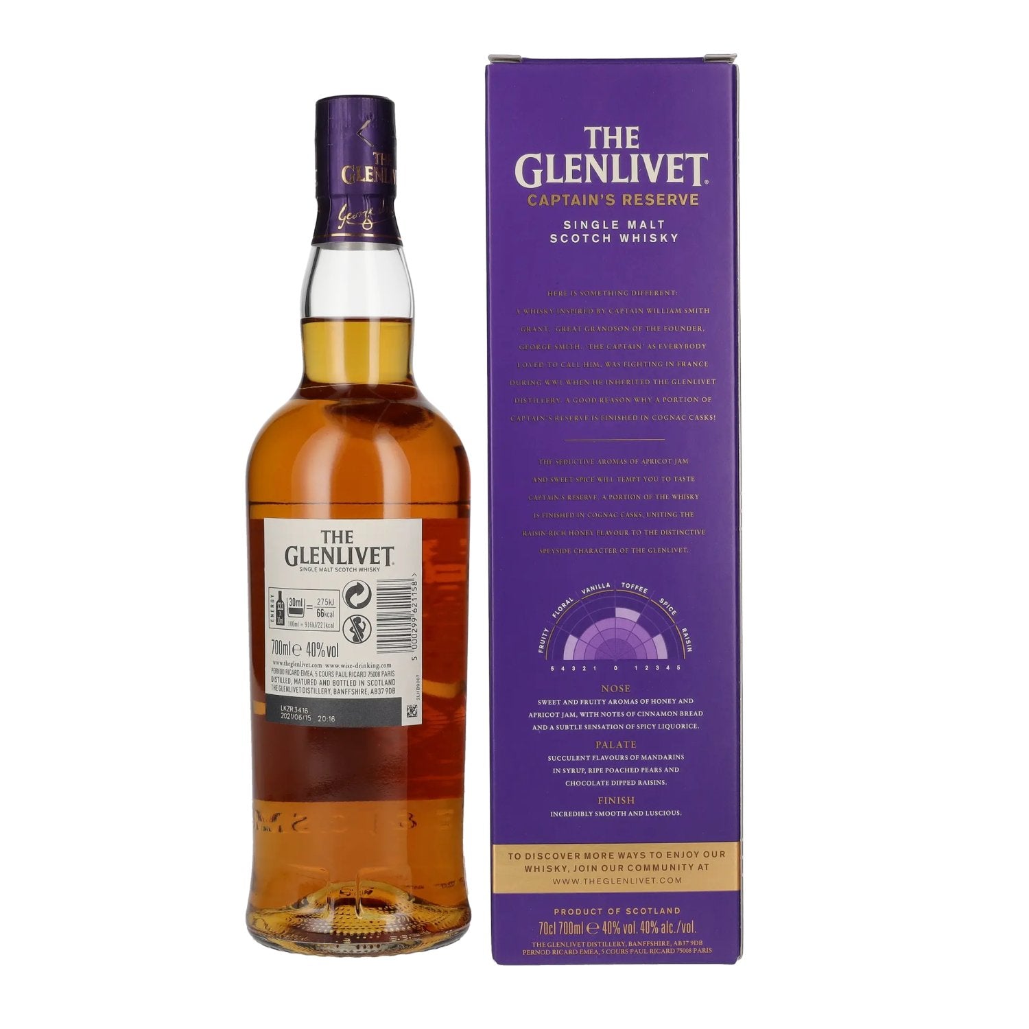 The Glenlivet CAPTAINS RESERVE Single Malt Scotch Whisky 40% Vol. 0,7l in Geschenkbox