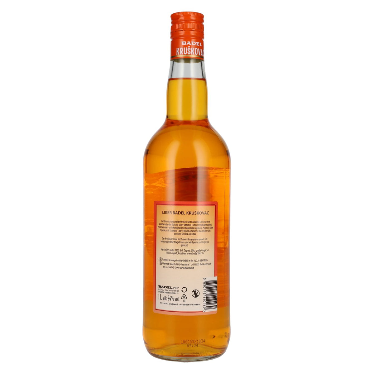 Badel Kruškovac pear liqueur 24% vol. 1l