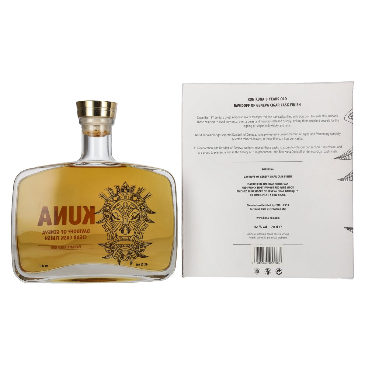 Kuna Panama Aged Ron Davidoff of Geneva Cigar Cask Finish 42% Vol. 0,7l en boîte cadeau