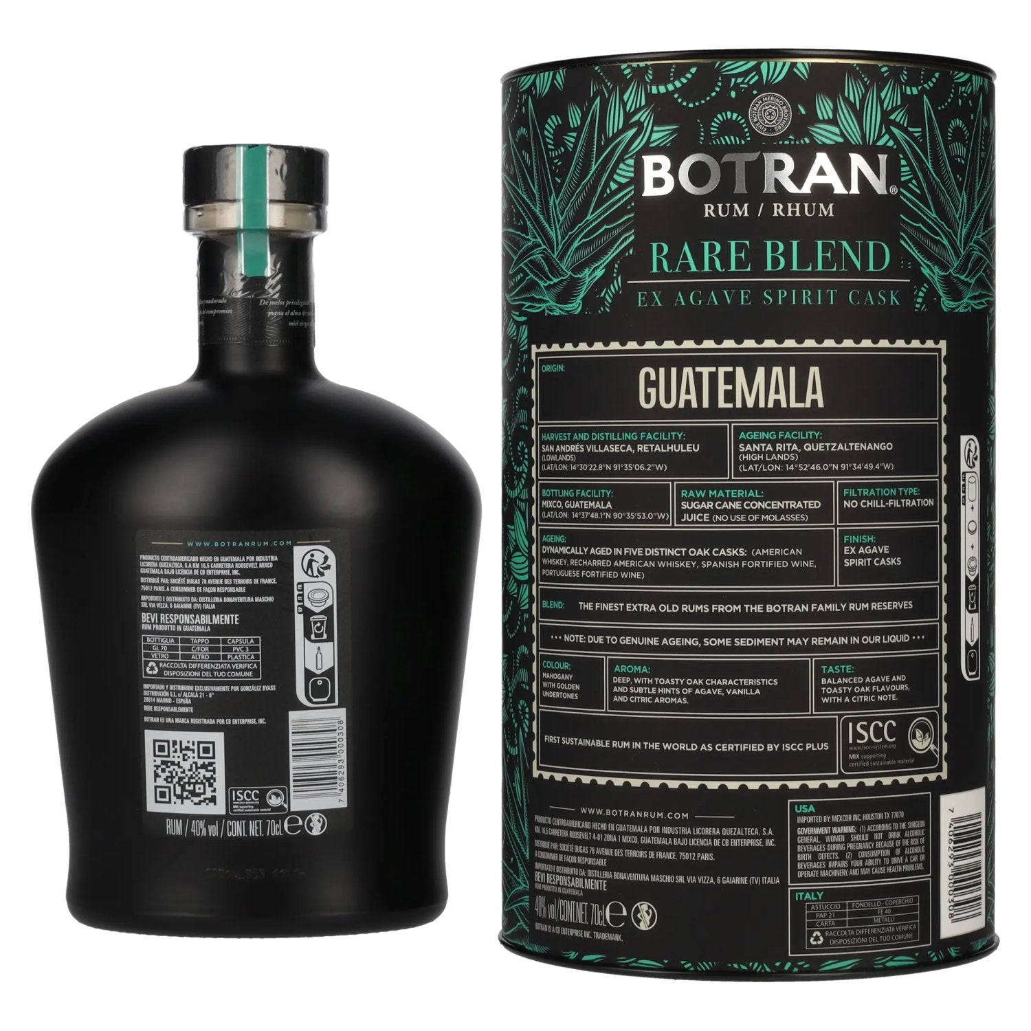Botran Rhum Guatemala RARE BLEND Ex Agave Spirit Cask 40% Vol. 0,7l in Geschenkbox