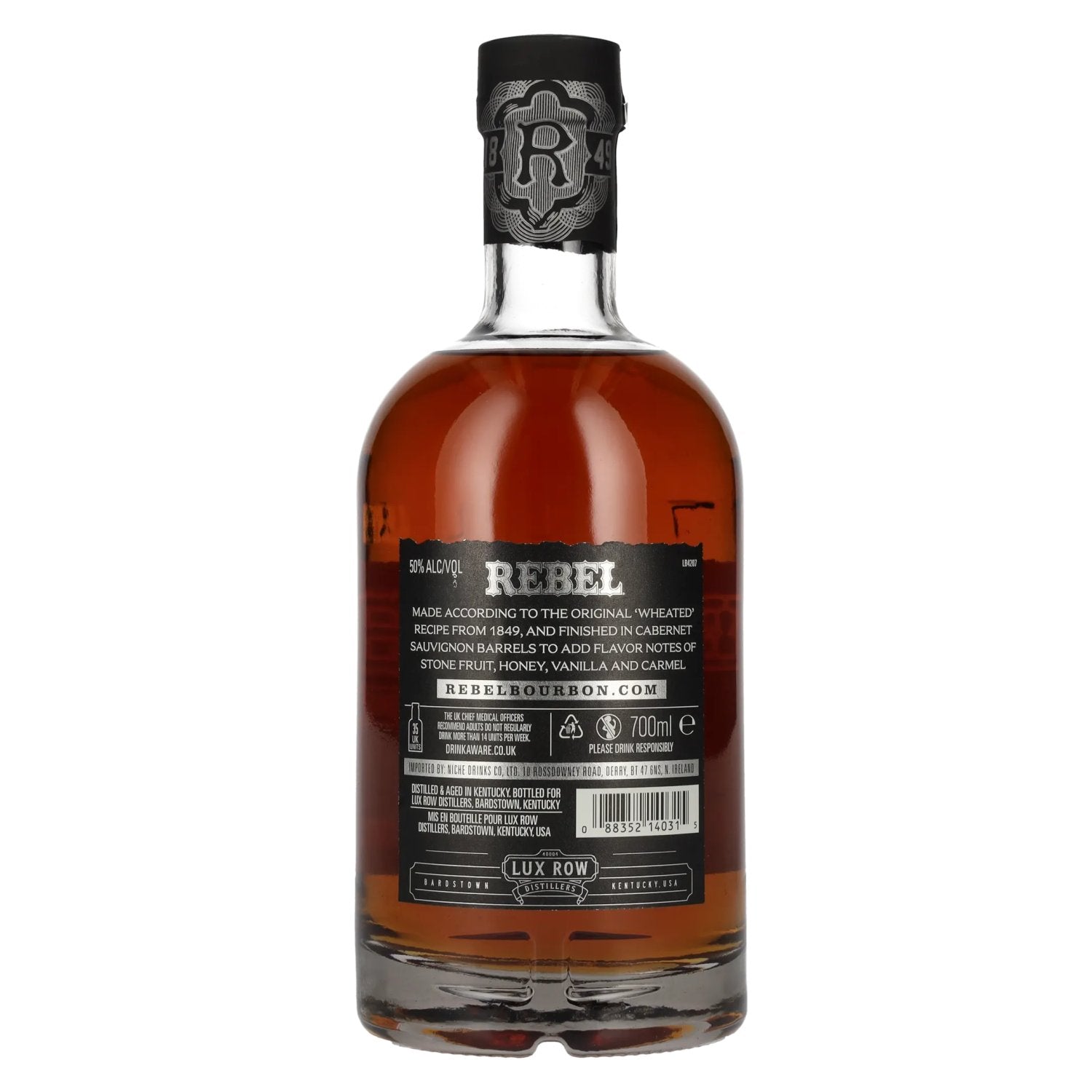 Rebel 100 Kentucky Straight Bourbon Cabernet Sauvignon Finish Whiskey 50% Vol. 0,7l
