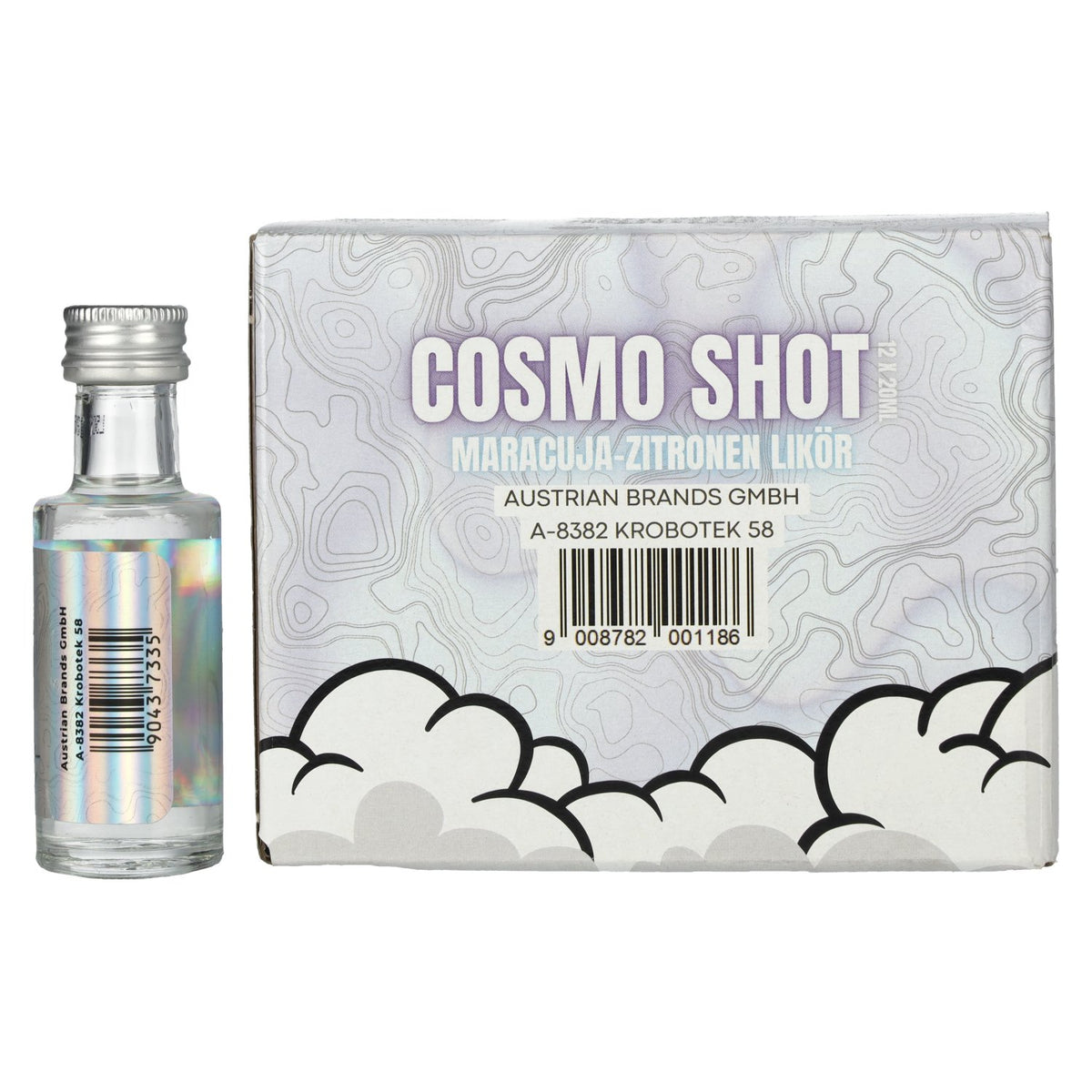 Cosmo Shot liqueur de maracuja et de citron 17% vol. 12x0,02l