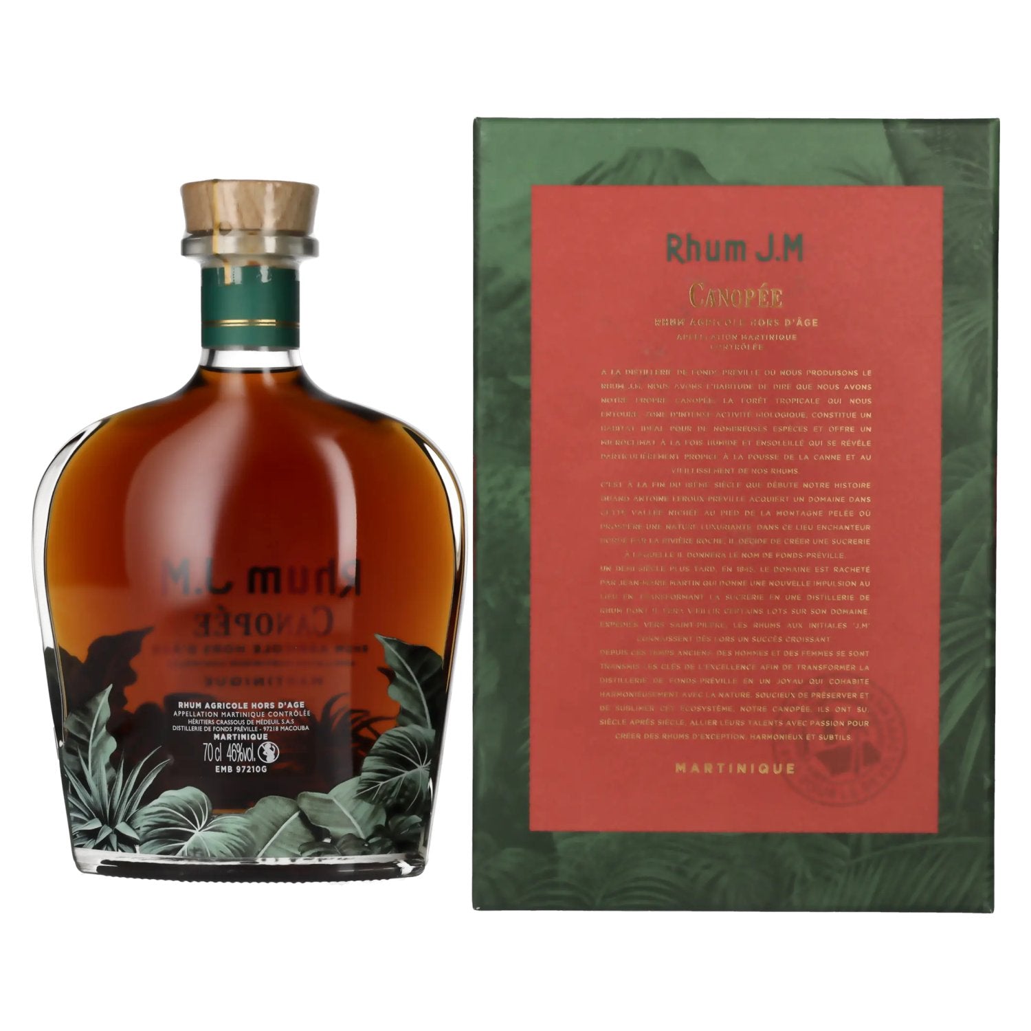 Rhum J.M Canopée Martinique Agricole Hors D'Âge 46% Vol. 0,7l en coffret cadeau