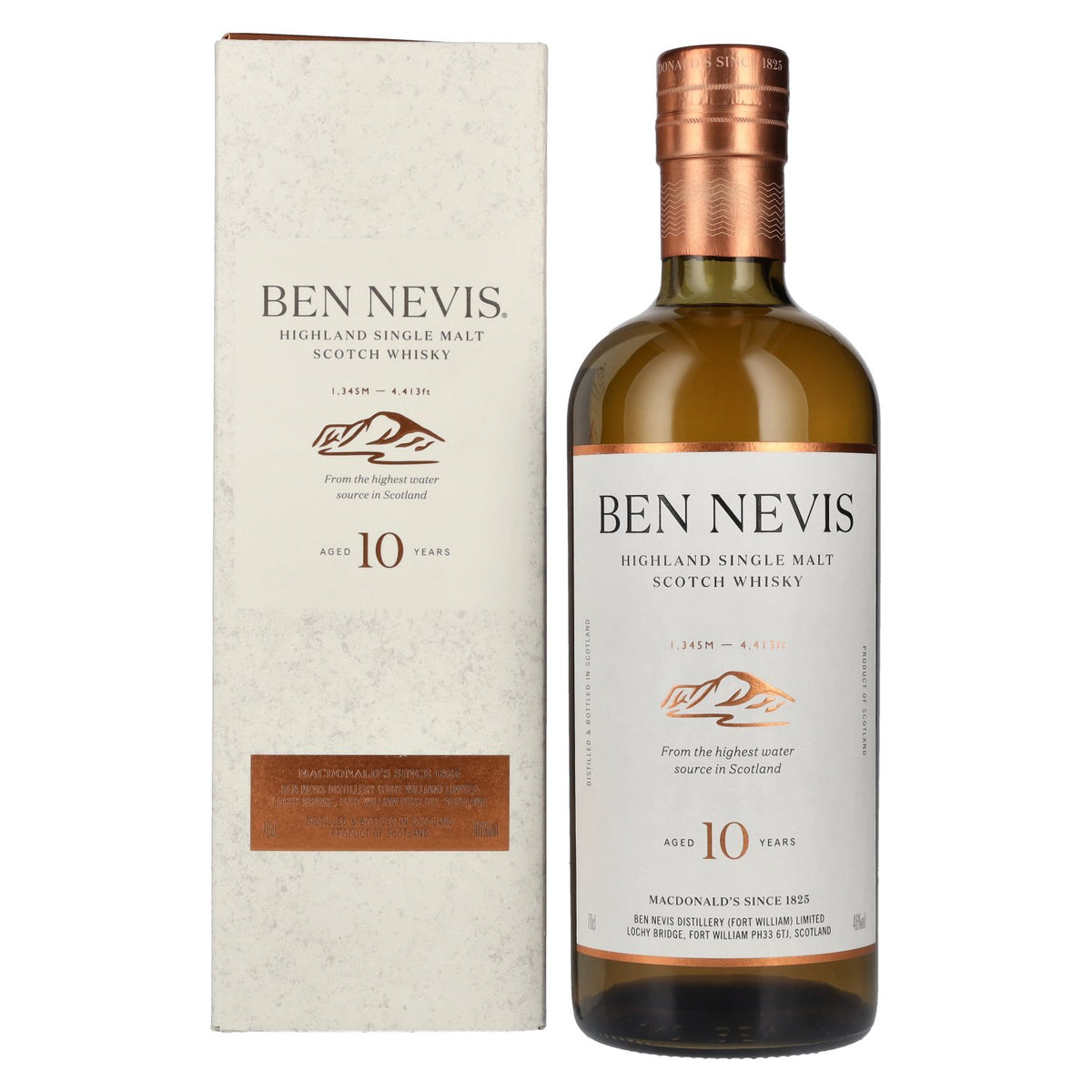 Ben Nevis 10 Years Old Single Highland Malt Scotch Whisky 46% Vol. 0,7l in gift box