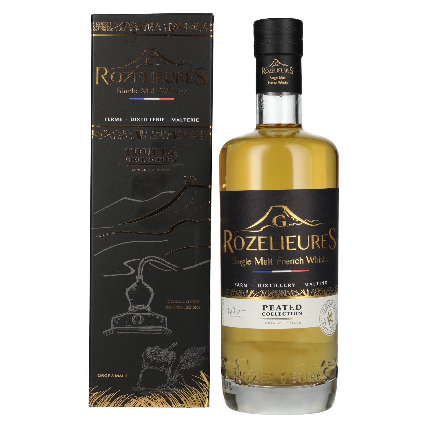 G. Rozelieures TOURBÉ (PEATED) COLLECTION Single Malt Whisky 46% Vol. 0,7l in gift box