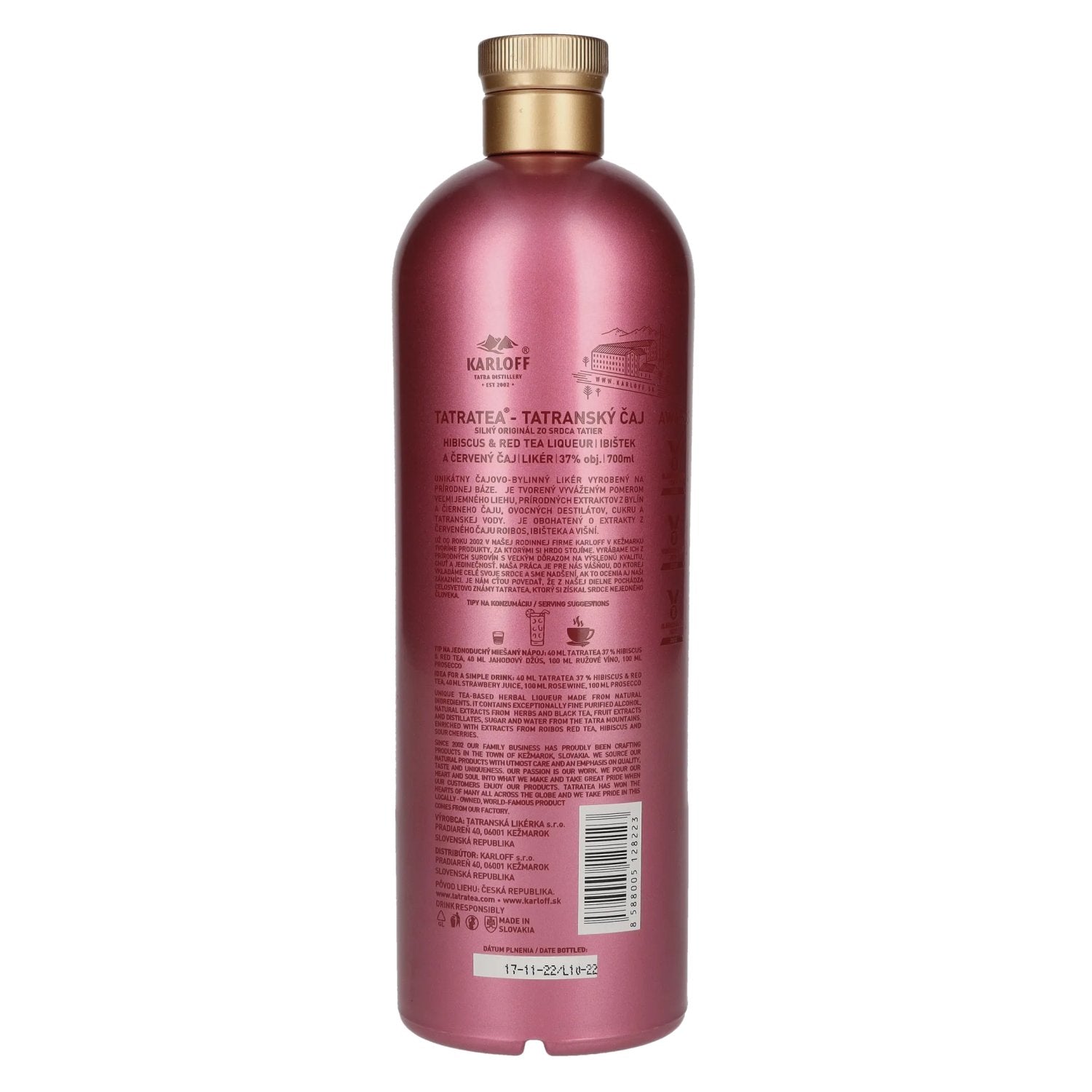 TATRATEA Hibiscus &amp; Red Tea Liqueur 37% vol. 0,7l