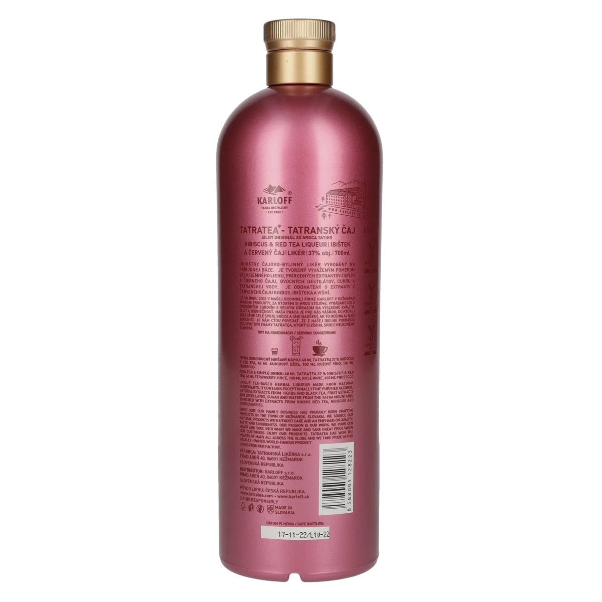 TATRATEA Hibiscus & Red Tea Liqueur 37% Vol. 0,7l