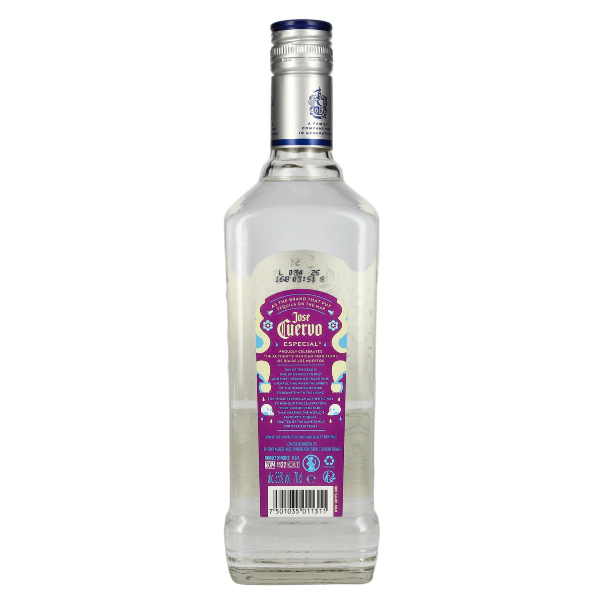 José Cuervo Especial Silver Tequila DÍA DE LOS MUERTOS Limited Edition 35% ABV 0.7l